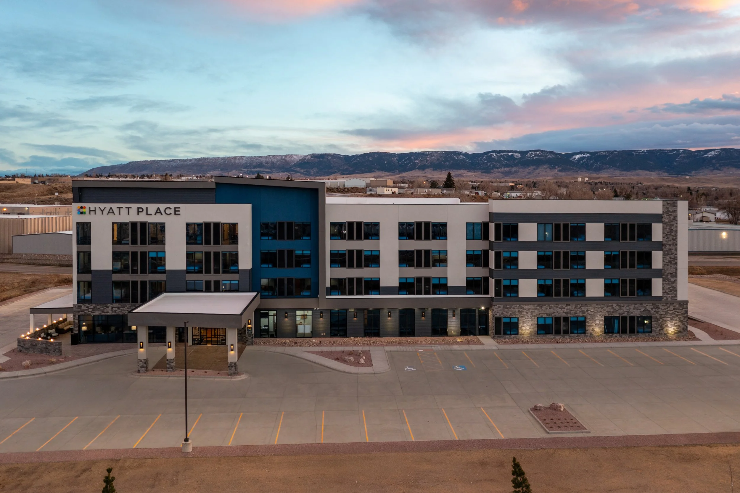cprzc hyatt place casper exterior drone dusk 2.jpg