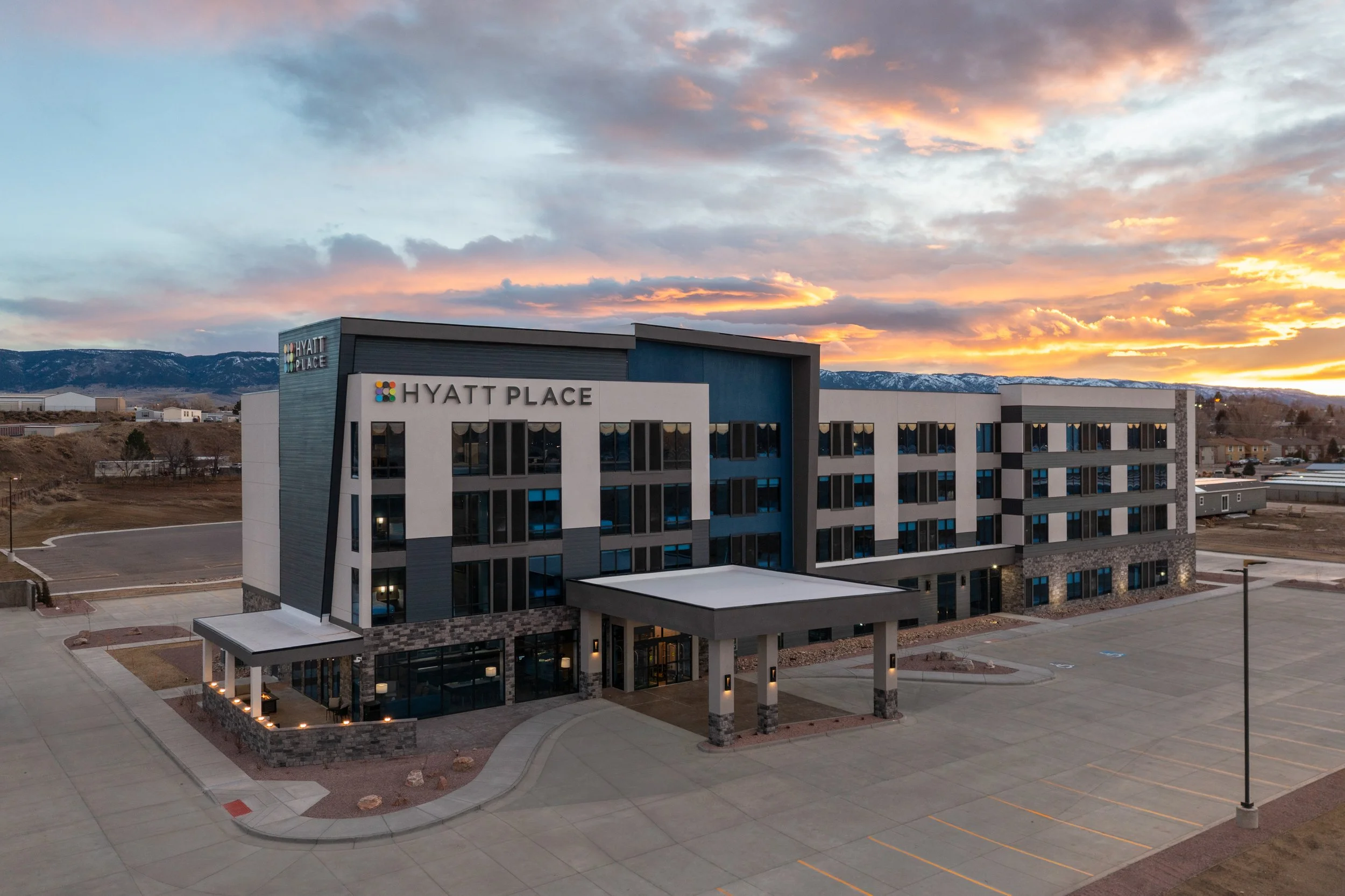 cprzc hyatt place casper exterior drone dusk 1.jpg