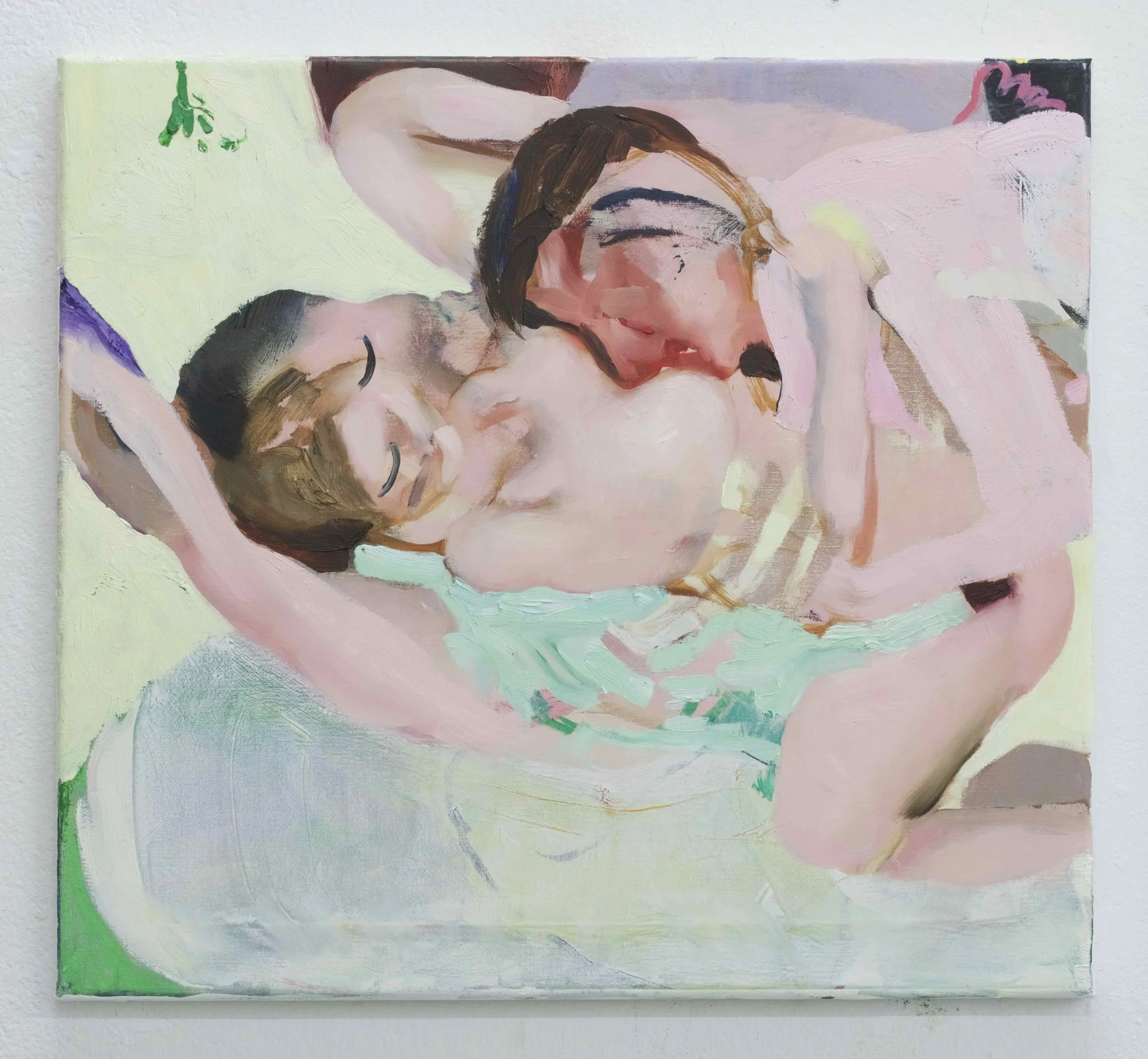 Orison 20 1/2” x 22” oil on and soft pastel on linen, 2018