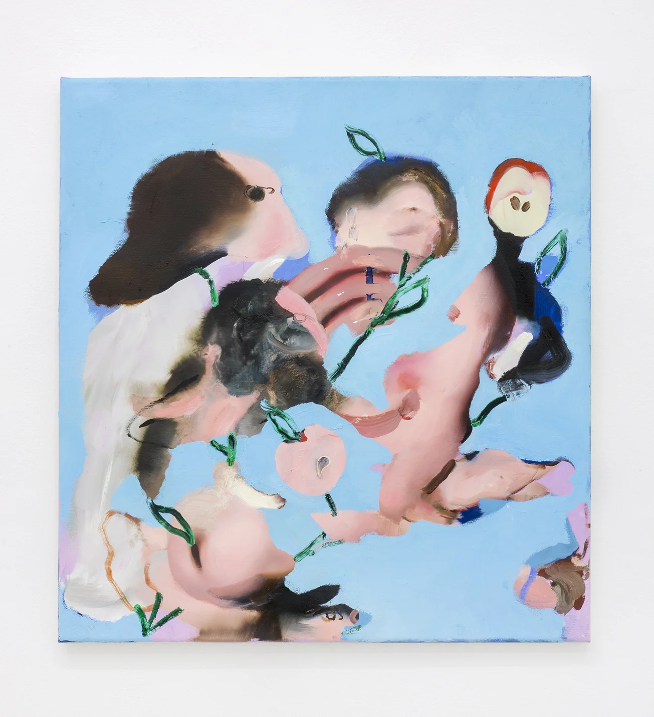 Seeding , 20.5” x 19.5” oil and acrylic on linen, 2019