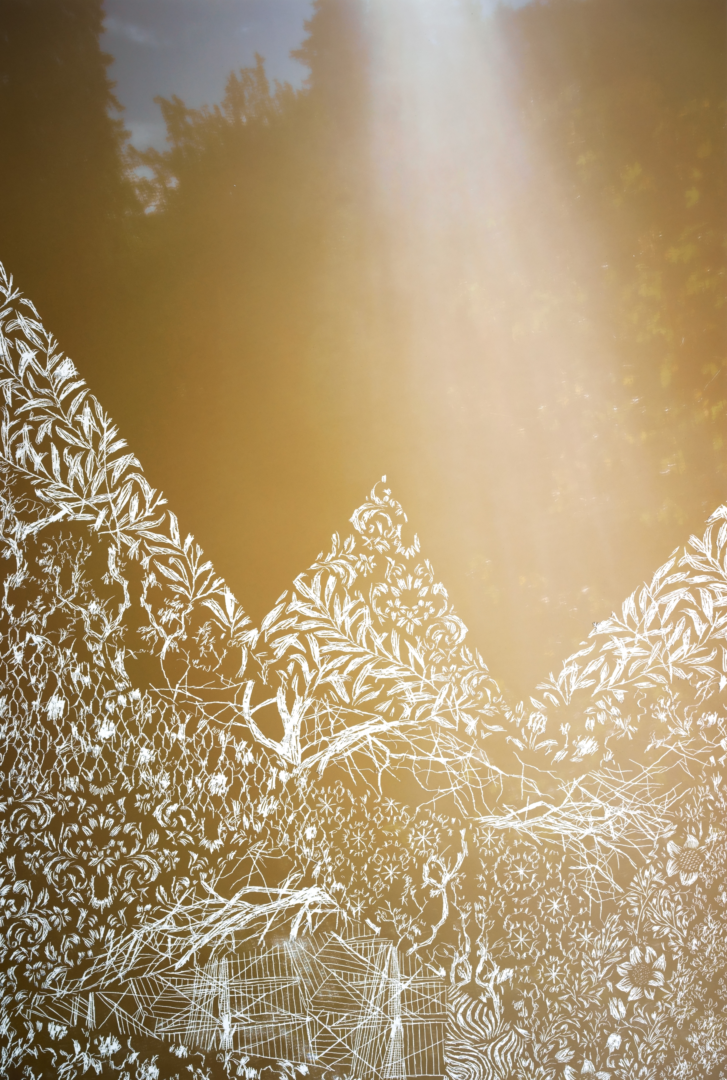 The Falls XII pigment print scratched with razor 25.25 x 17.25 in. 2015 Contact David B. Smith Gallery