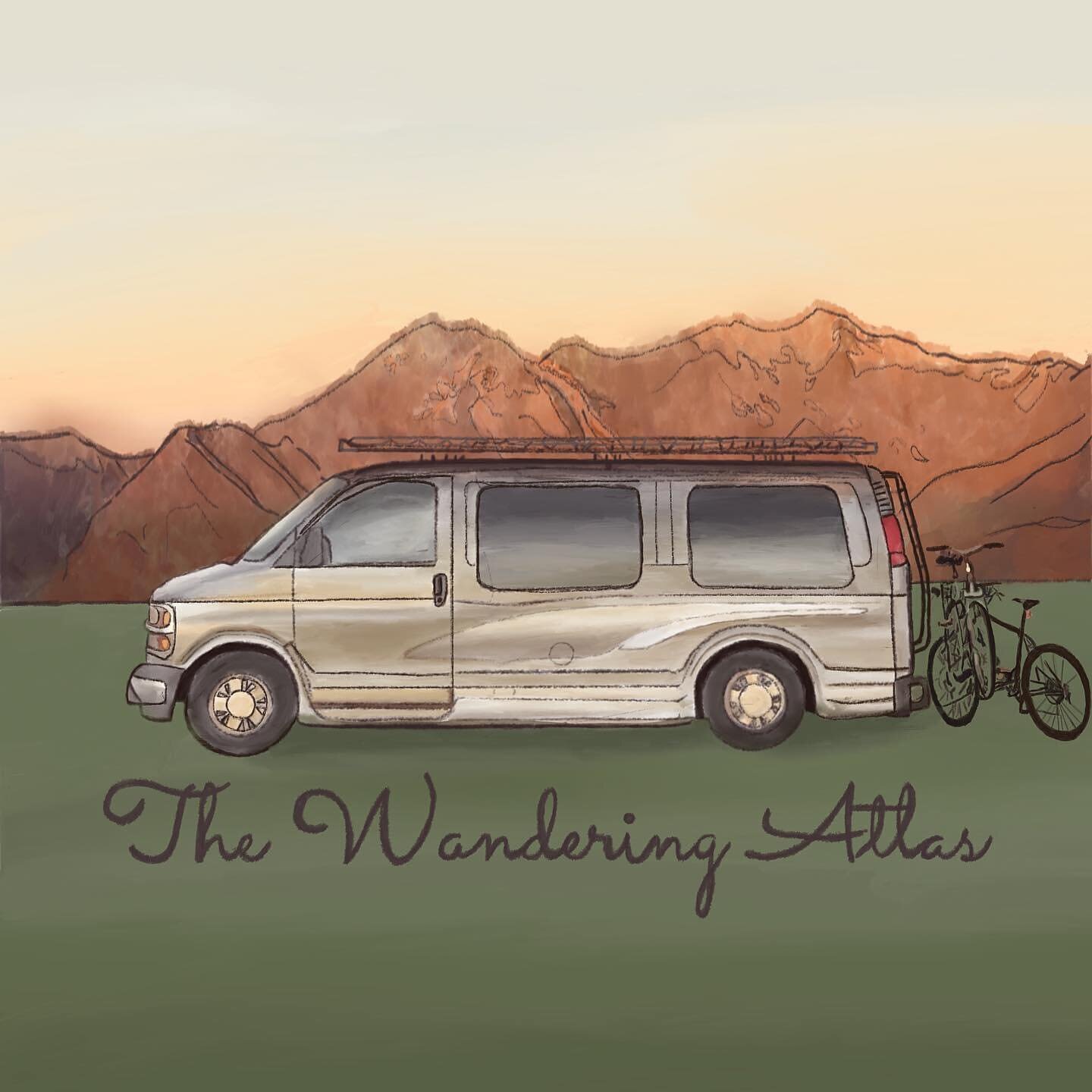 Our commissioned artwork done by the incredibly talented @aly.miller.santiago has arrived!

This van is our home away from home, our escape out into nature, and the means to explore our beautiful country. Its taken us across the states and back numer