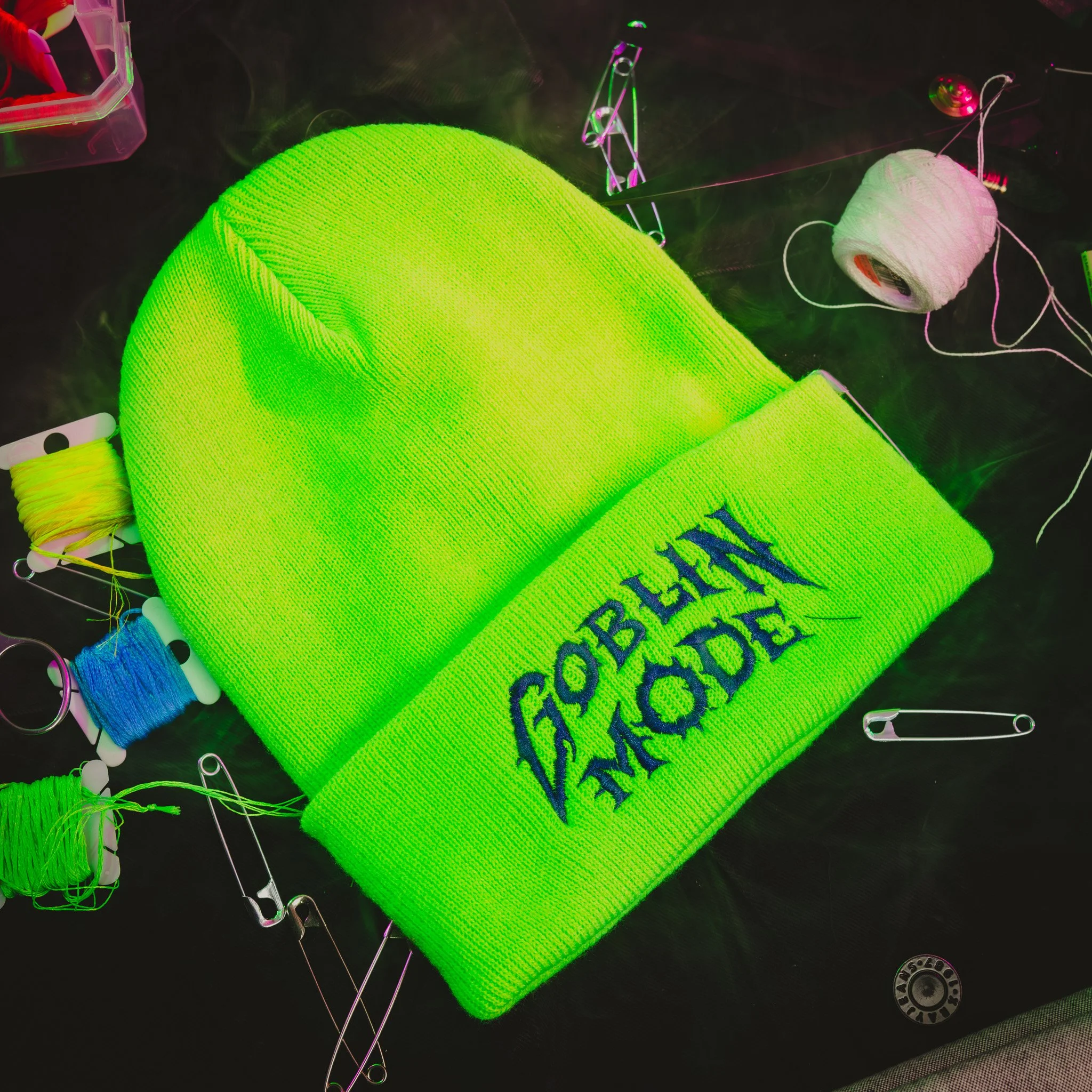 Neon Goblin Mode Beanie