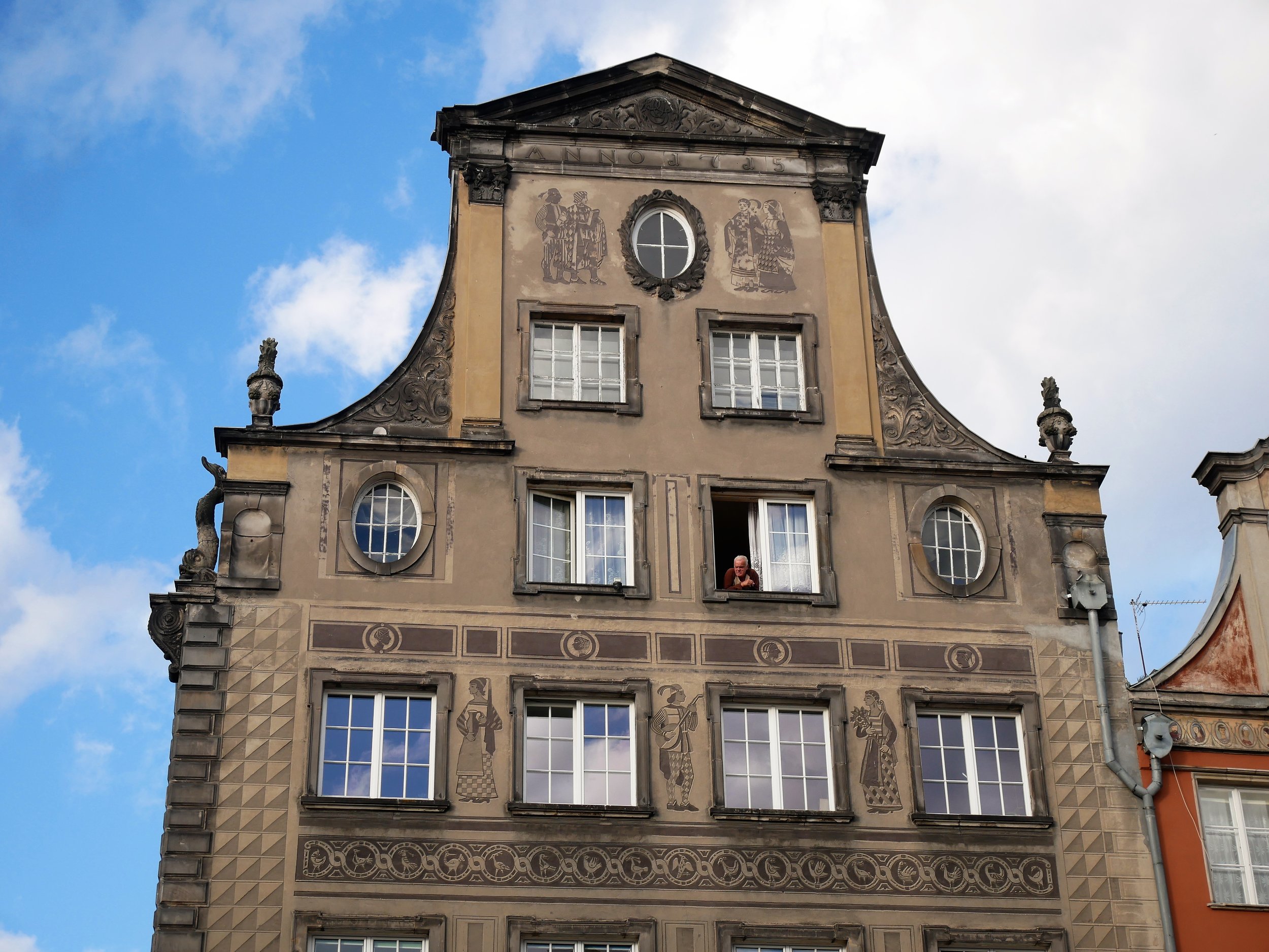 Man in Window, Gdansk Old Town