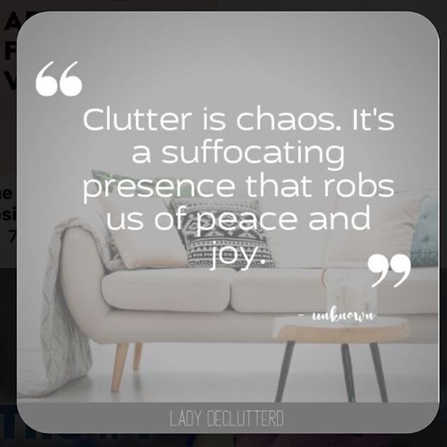 Let&rsquo;s remove the clutter from our homes, car, purse, life. Clutter can steal your peace and joy. It can rob you of sanity and comfort. Clutter can close in on us and we are stuck.. not knowing where to start and then give up. Start today, start