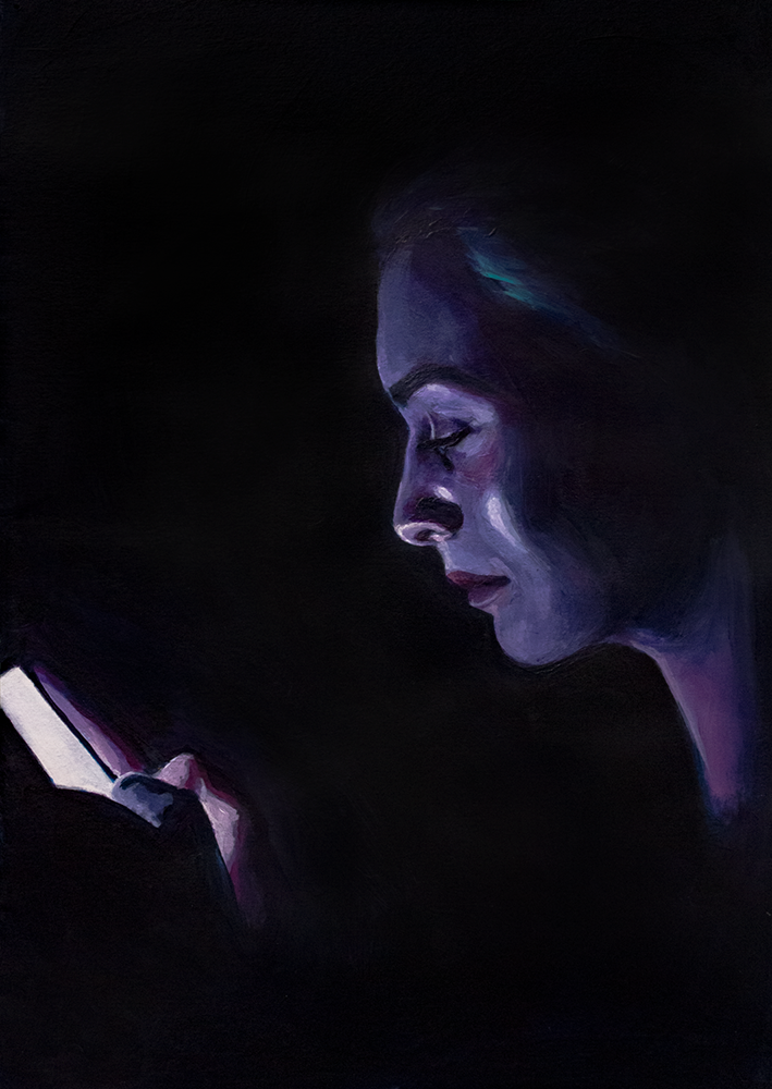 Unconnected, 2018, acrylverf op papier, 29 x 21 cm