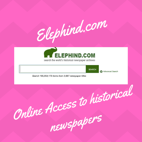 Elephind: https://www.elephind.com On this free website you can access thousands of the world’s historical newspaper archives. Take a few moments to review the “Getting Started” tab at the top to help yourself get the best results.