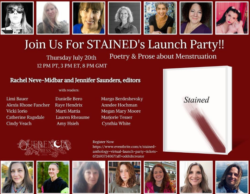 Launch Party for Stained: An Anthology of Writing About Menstruation