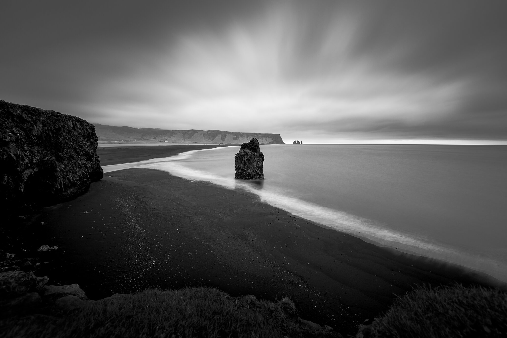 Kirkjufjara black beach in Iceland