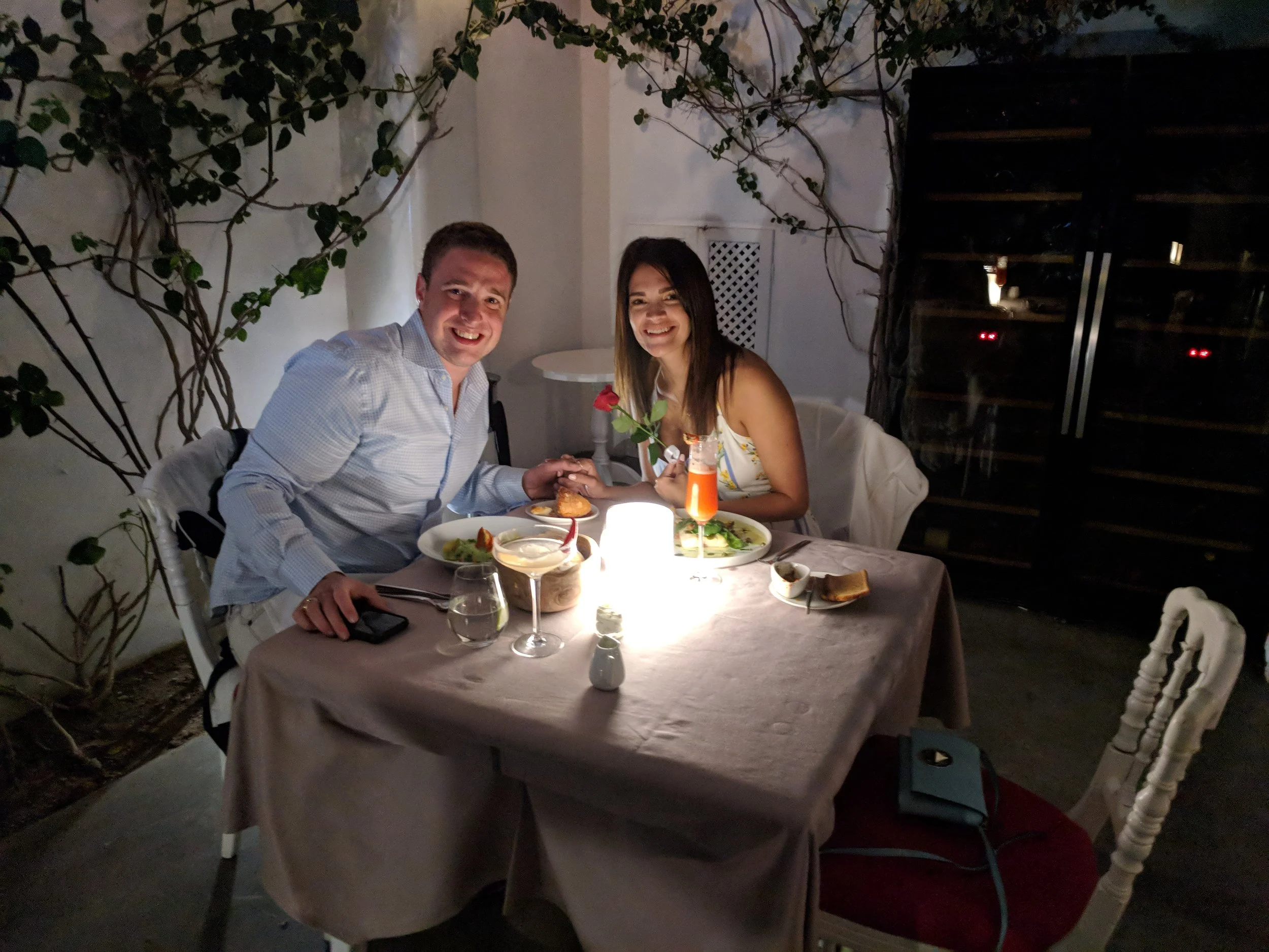 Robert and Princess Kerins in Santorini, Greece