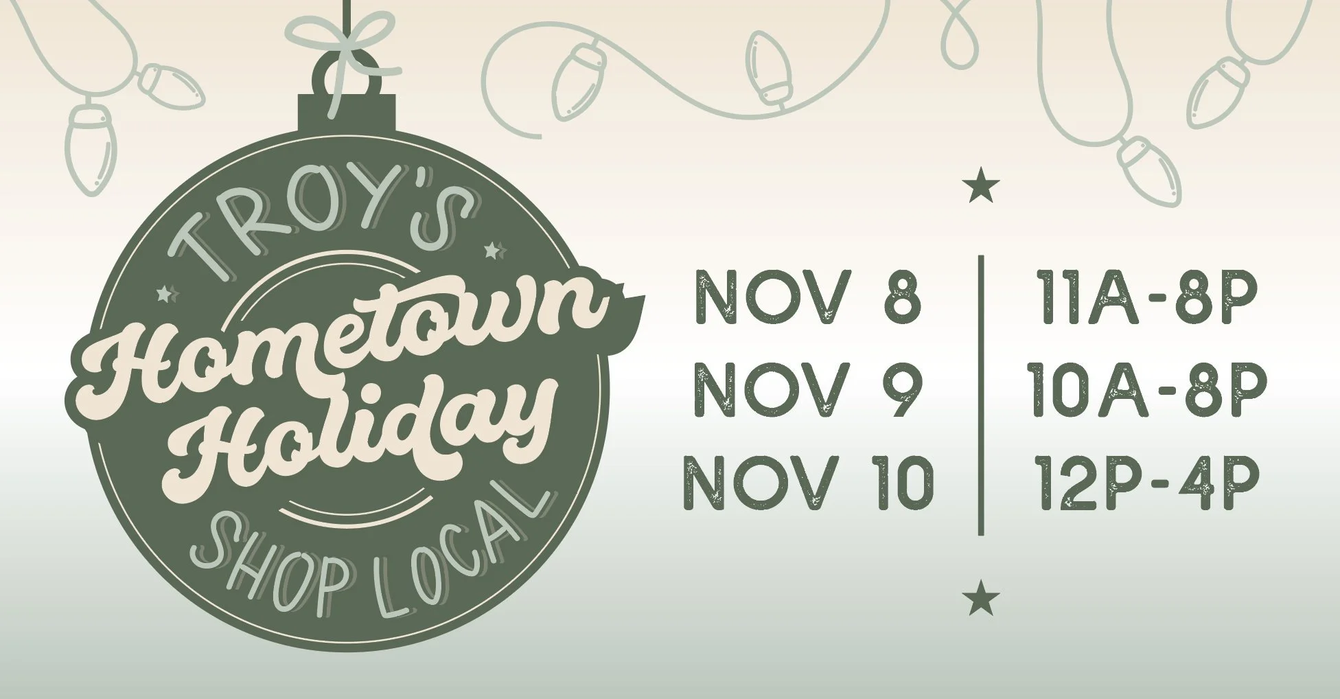 Troy's Hometown Holiday Weekend