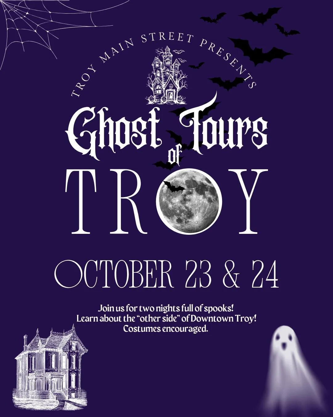 The spirits of Downtown Troy are making their presence known on the nights of October 23 and 24, and the chill you'll feel in the air will not just be from the temperatures cooling down from the summer. 

We're proud to partner with the Troy High Sch