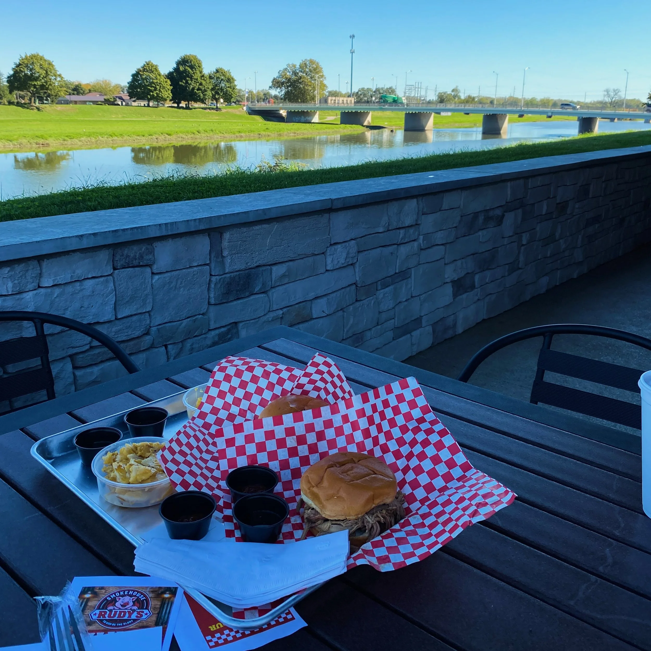 A lovely lunch with a view today.