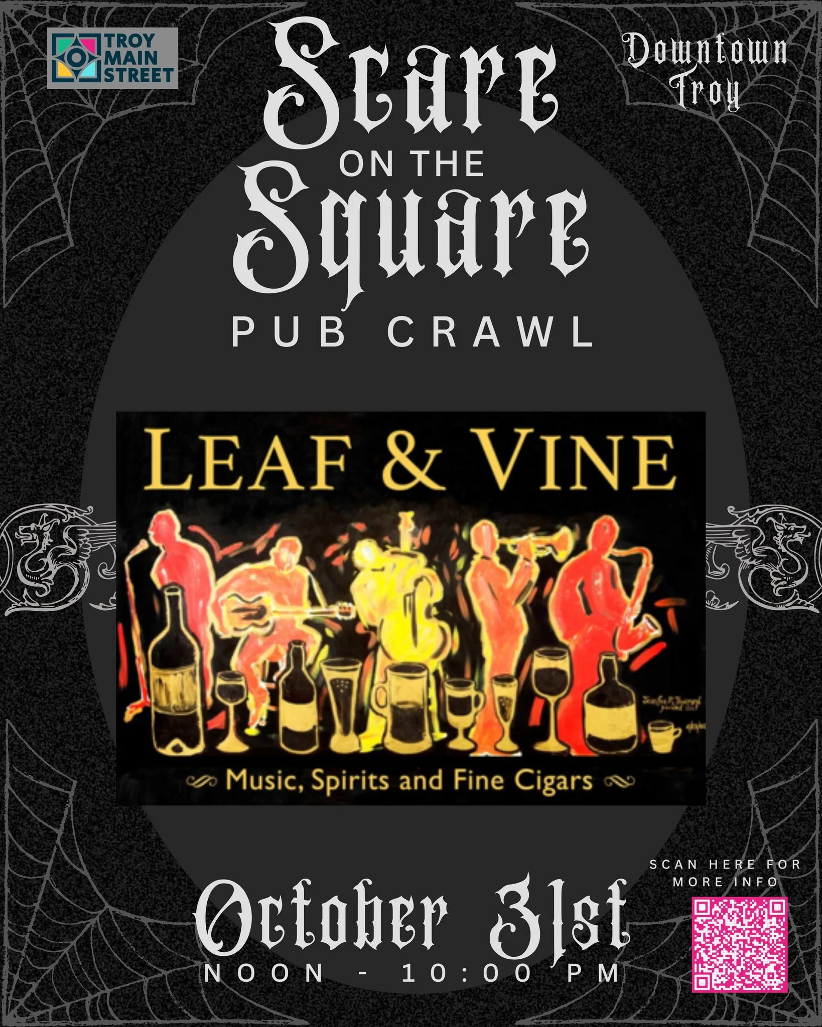 🎃 A little BOOze, a little downtown fun!

Join us for Scare on the Square on October 31 from noon&ndash;10 p.m. Grab your crew, explore downtown Troy, and give your Halloween plans a spirited upgrade. 👻🍻

Complete the digital passport and check in