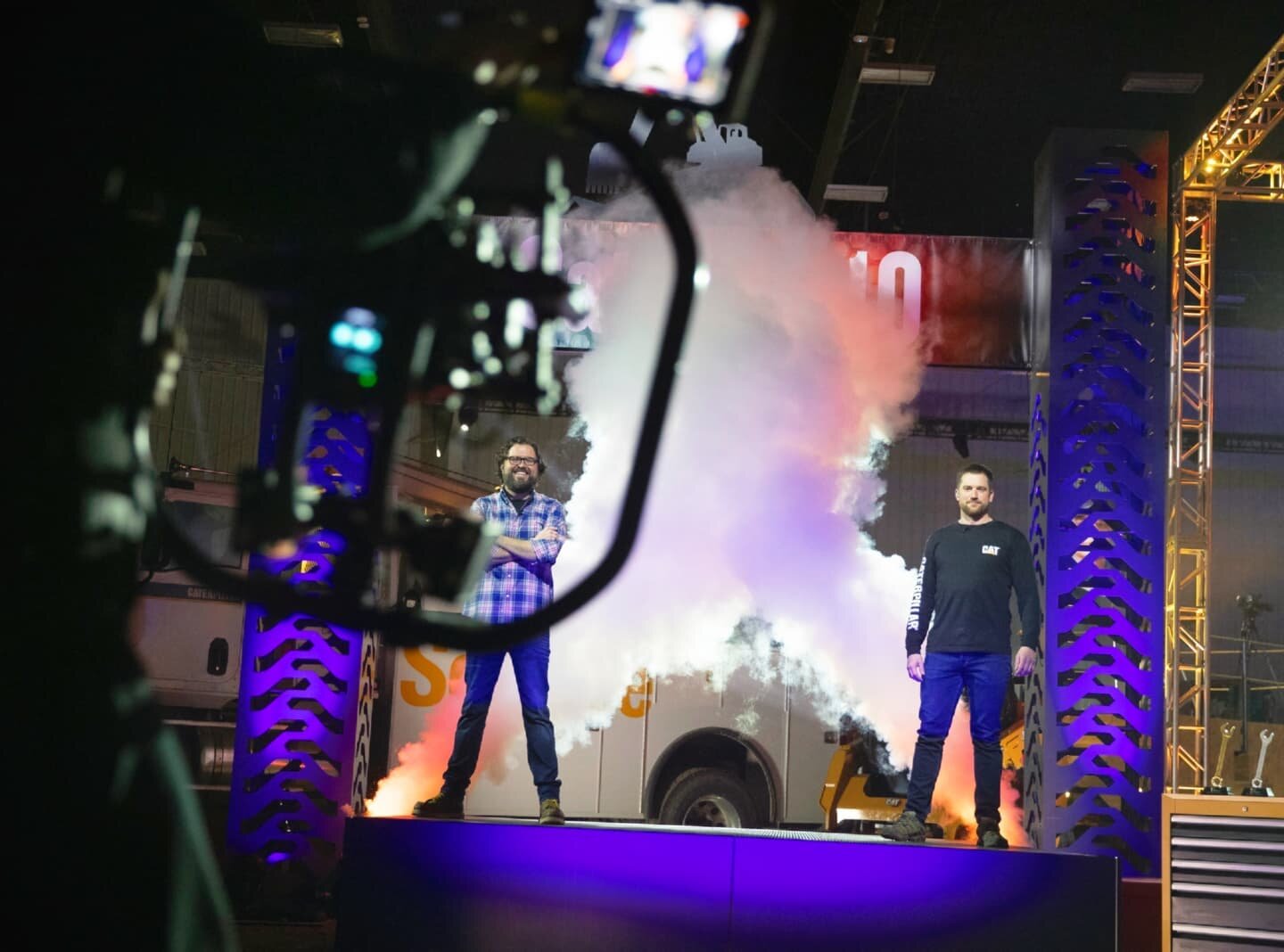 Cat Trial 10: Tech Test had @rutledgewood (Netflix's Floor is Lava) and Caterpillar's own Griffin Reome host this exciting competition.  Through wit and humor they both helped our contestants feel right at home throughout the competition. ⁠
⁠
#cattri