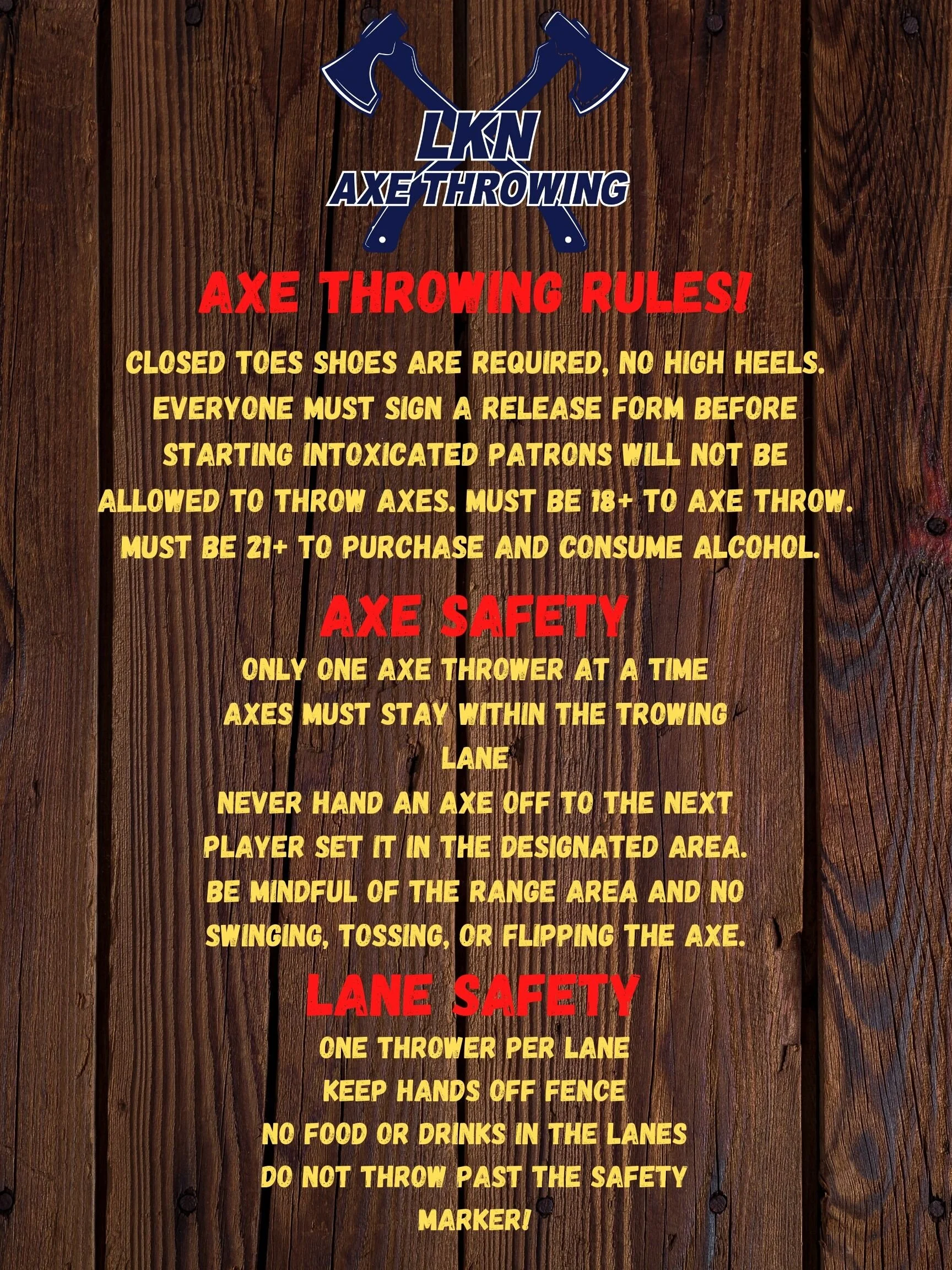 Lkn Axe Throwing Lkn Mini Golf