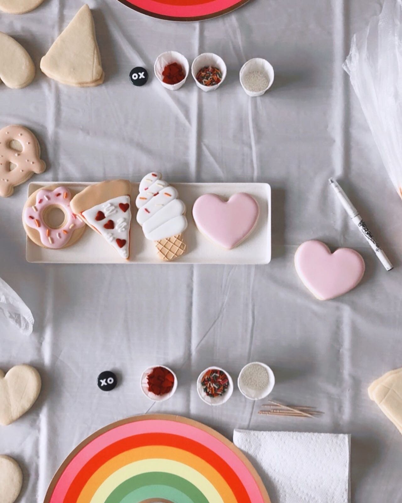 Flashback to in-person cookie decorating parties. 🤍🌈 (also go sports?)