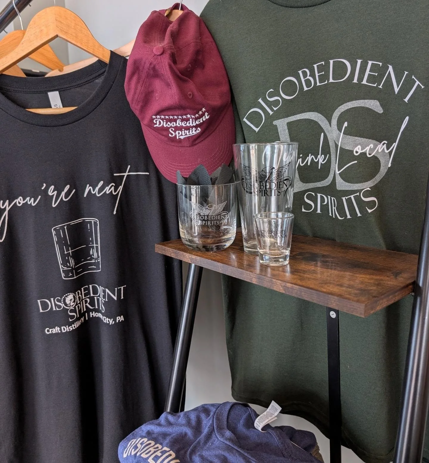 Merch check.
✔️ Hats
✔️ Cups
✔️ Your new favorite cozy shirt you never want to take off

Stop in and grab some Disobedient gear next time you visit.