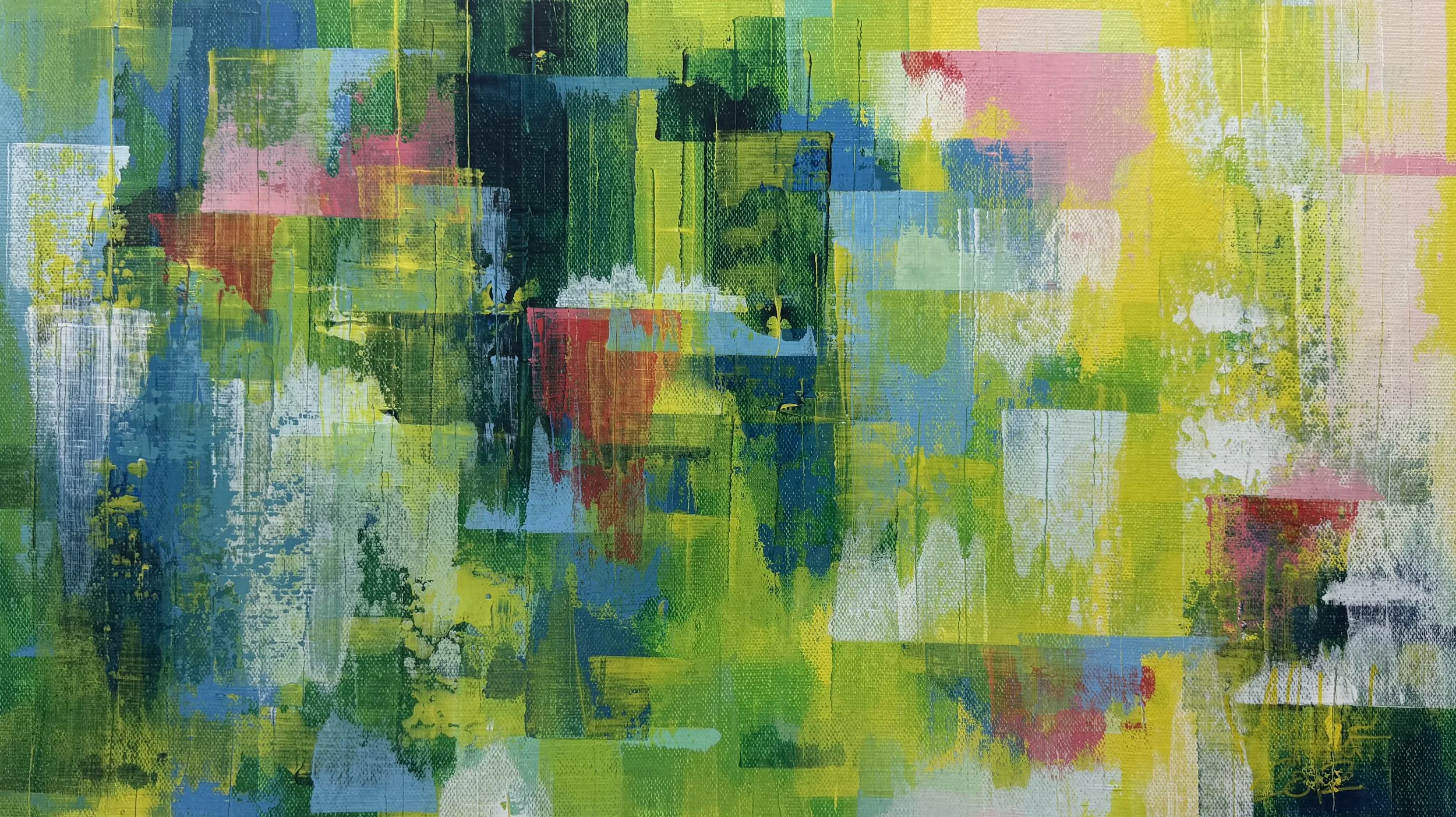 Vibrant Abstract Acrylic Canvas Art