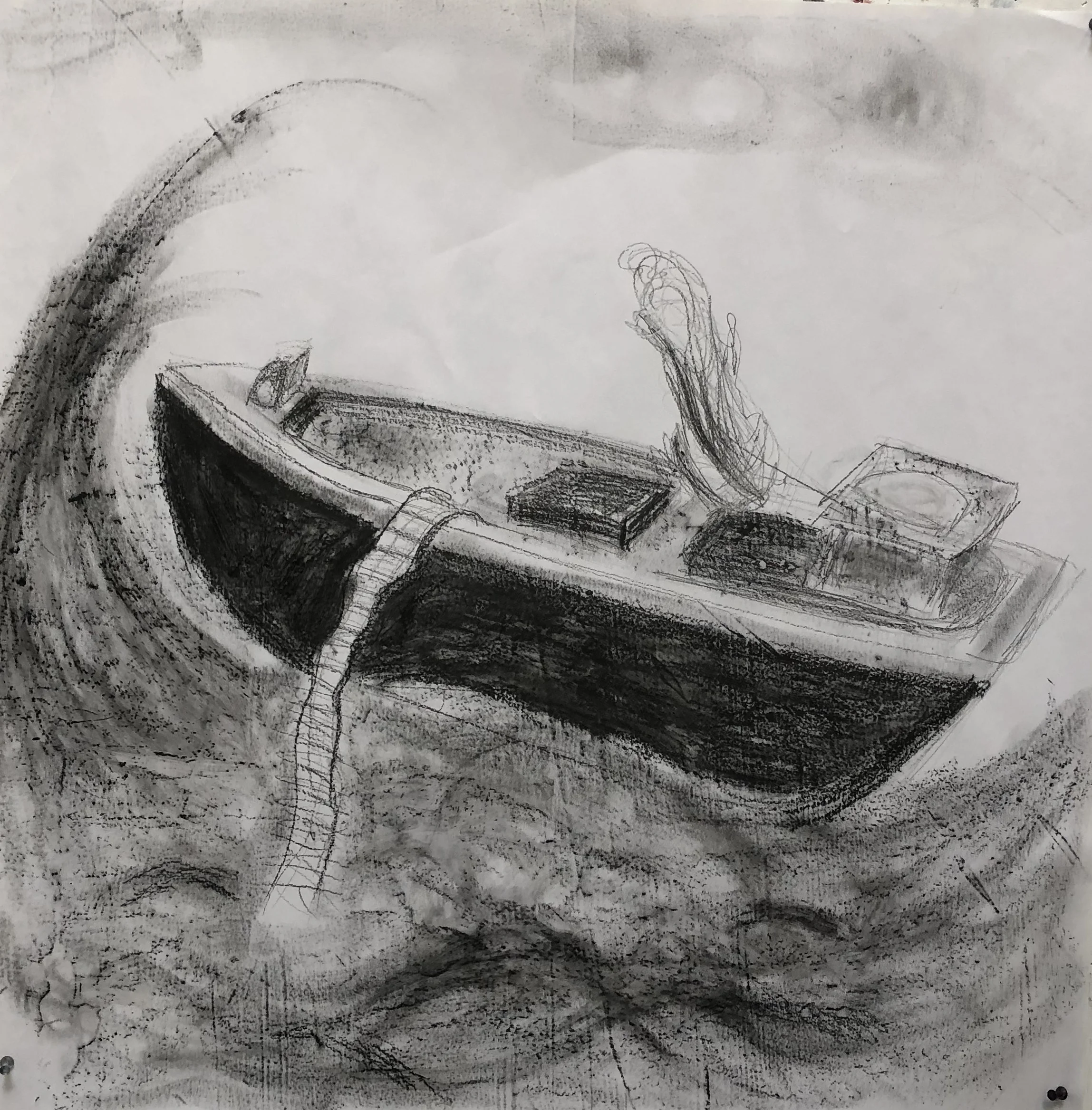 'Stormy Weather' charcoal, graphite and ink drawing by Namita Paul.jpg