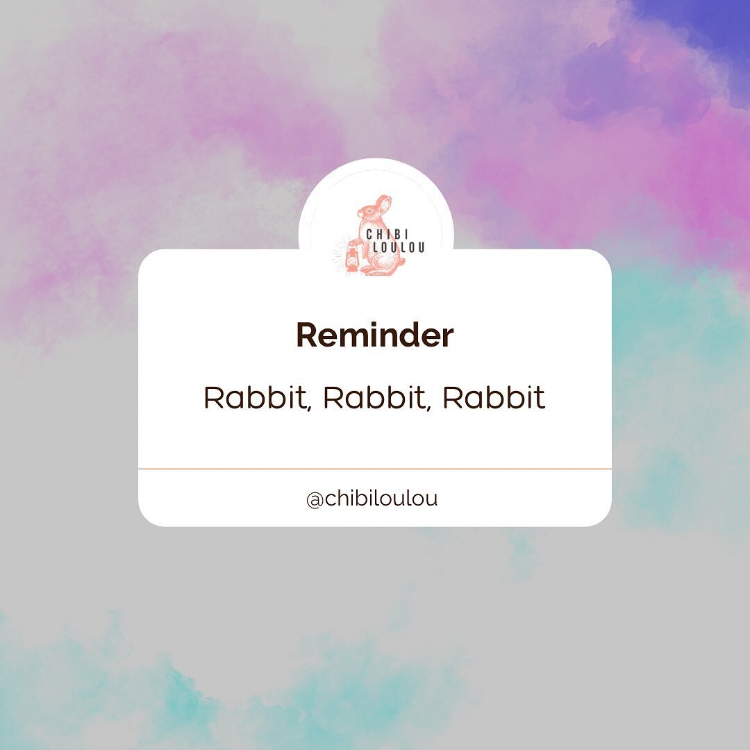 Happy March 1st, Loulous! 🤩 Say &ldquo;rabbit&rdquo; three times to sprinkle some good luck.🍀 🐇🐇🐇✨ 

#chibiloulou #chasethelight #hellomarch 

************

#inspirationalprints #miamicreatives #miamismallbusiness #womanowned #wordsofaffirmation