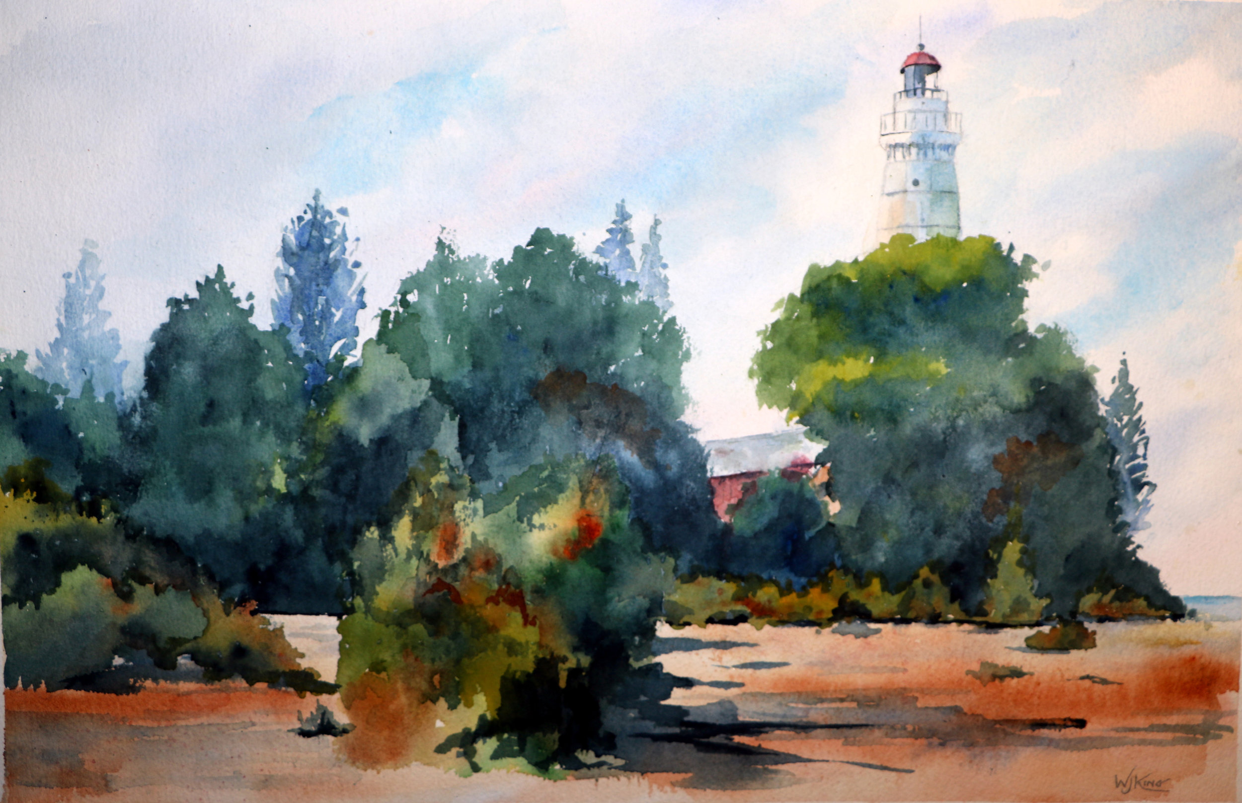 "Cana Island Light" - 14x20 inches - $350