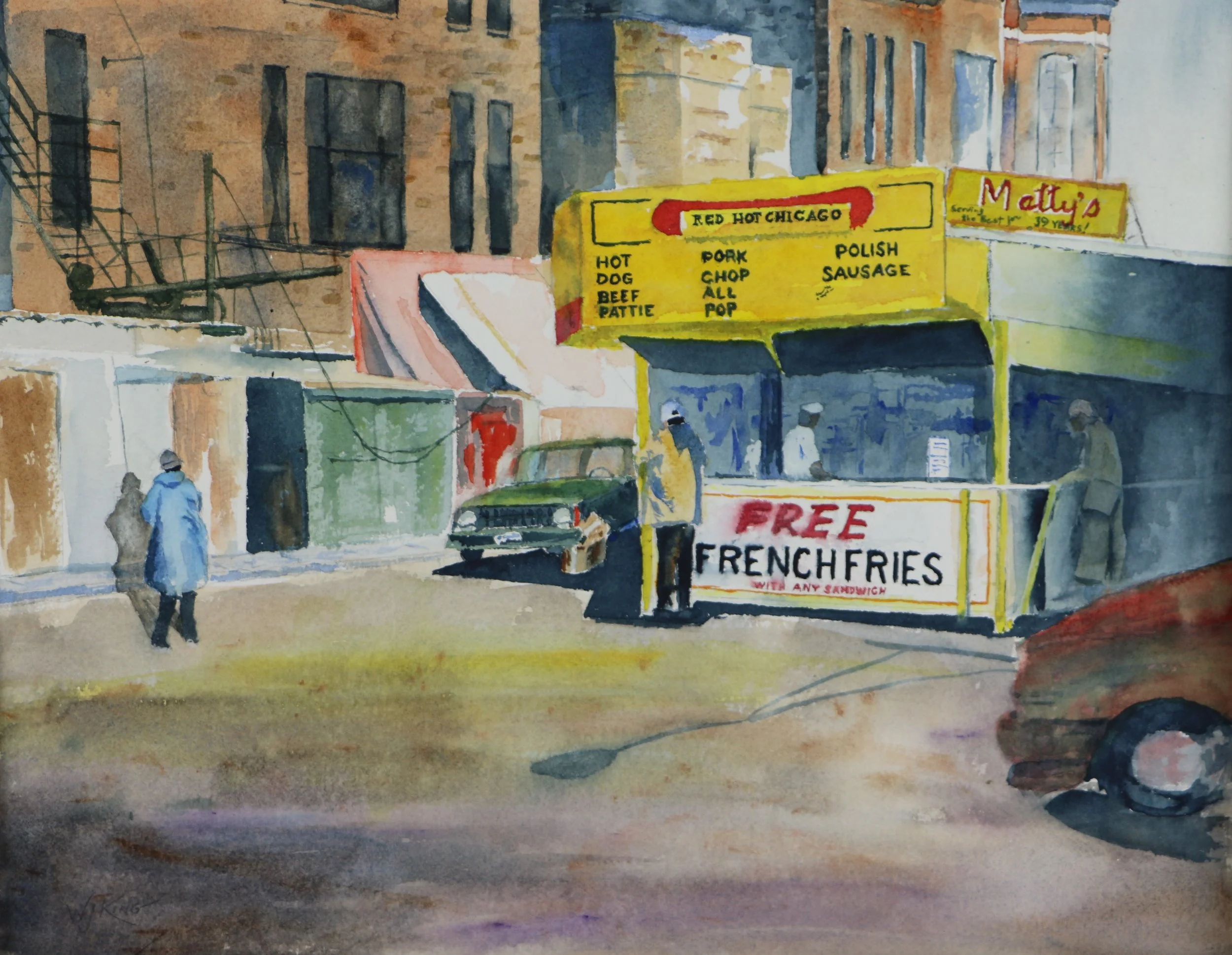 "Free French Fries" - 14 x 16 inches - $300