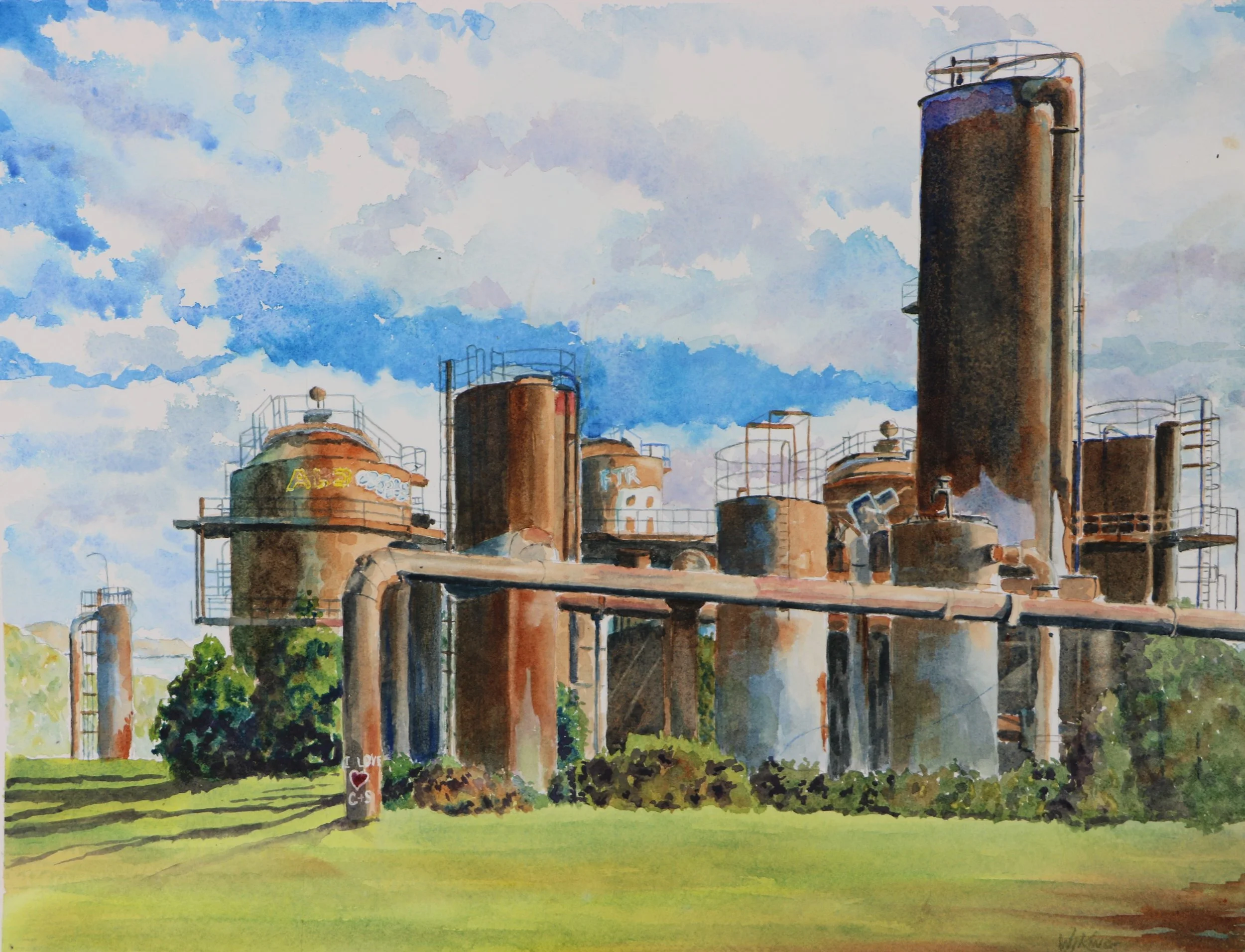 "Ain't Love a Gas" - 14 x 18 inches - $300