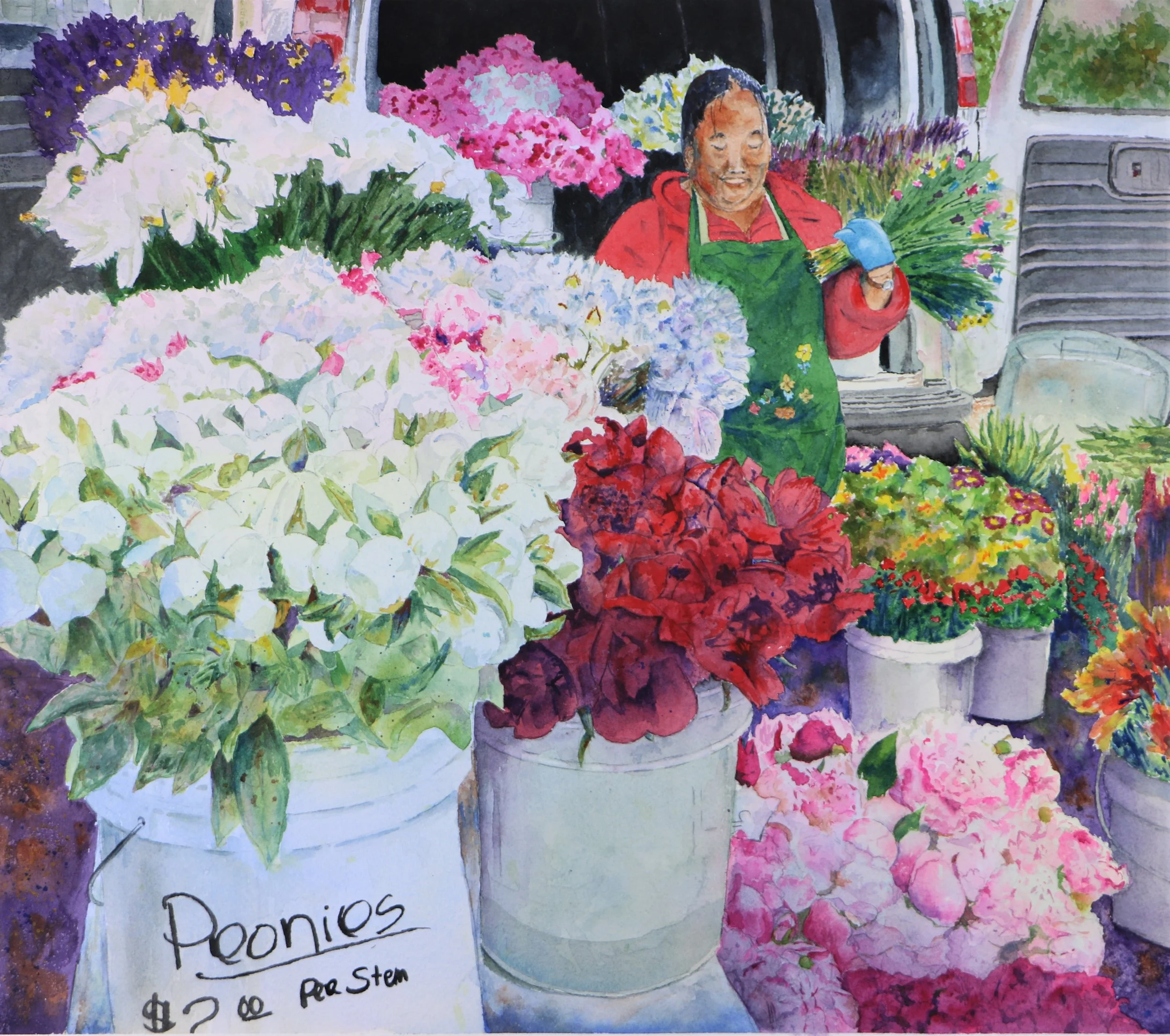 "$2 per Stem" - 19 x 22 inches - $450