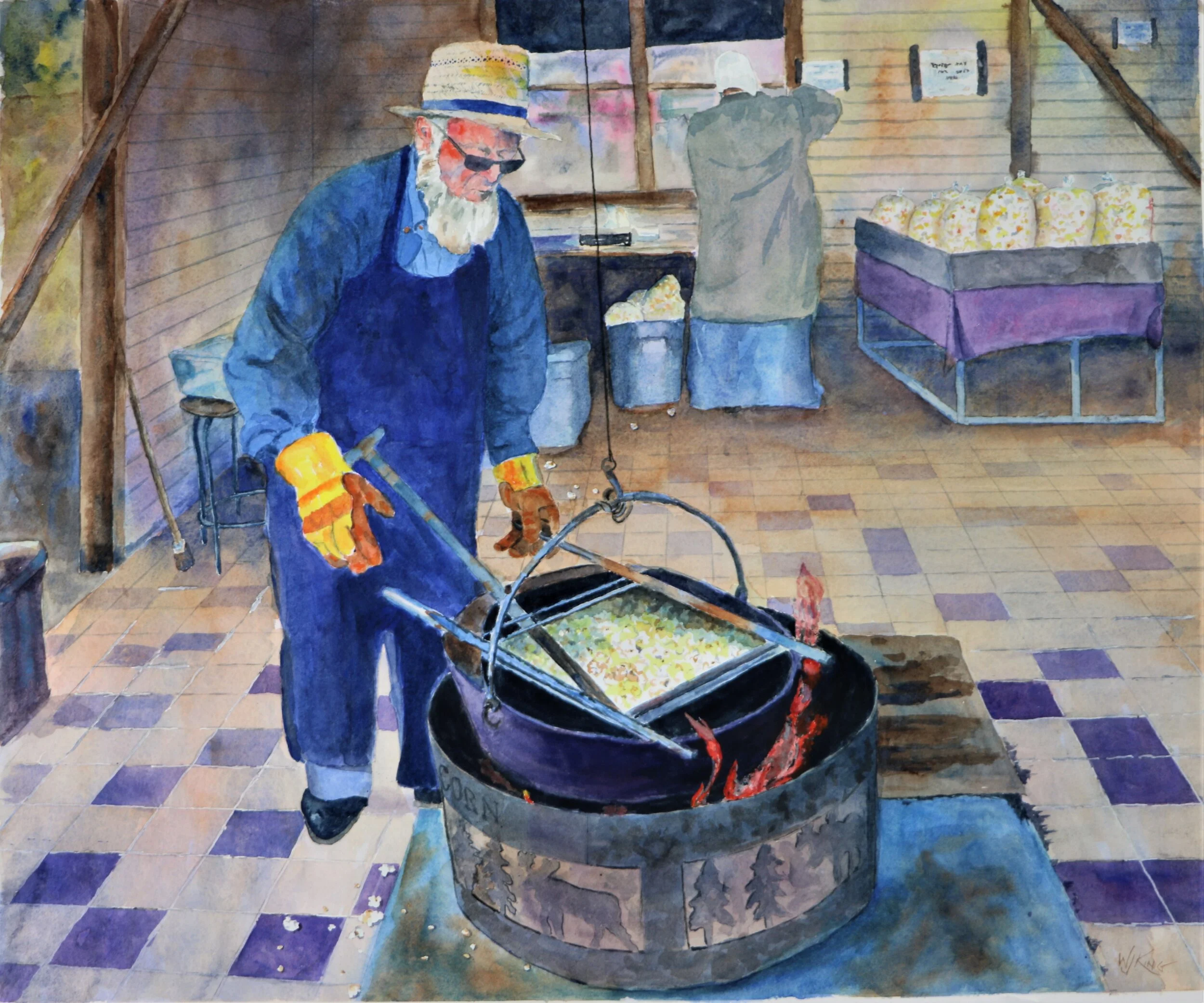 "Kettle Korn Kouple" - 24 x 20 inches - $500