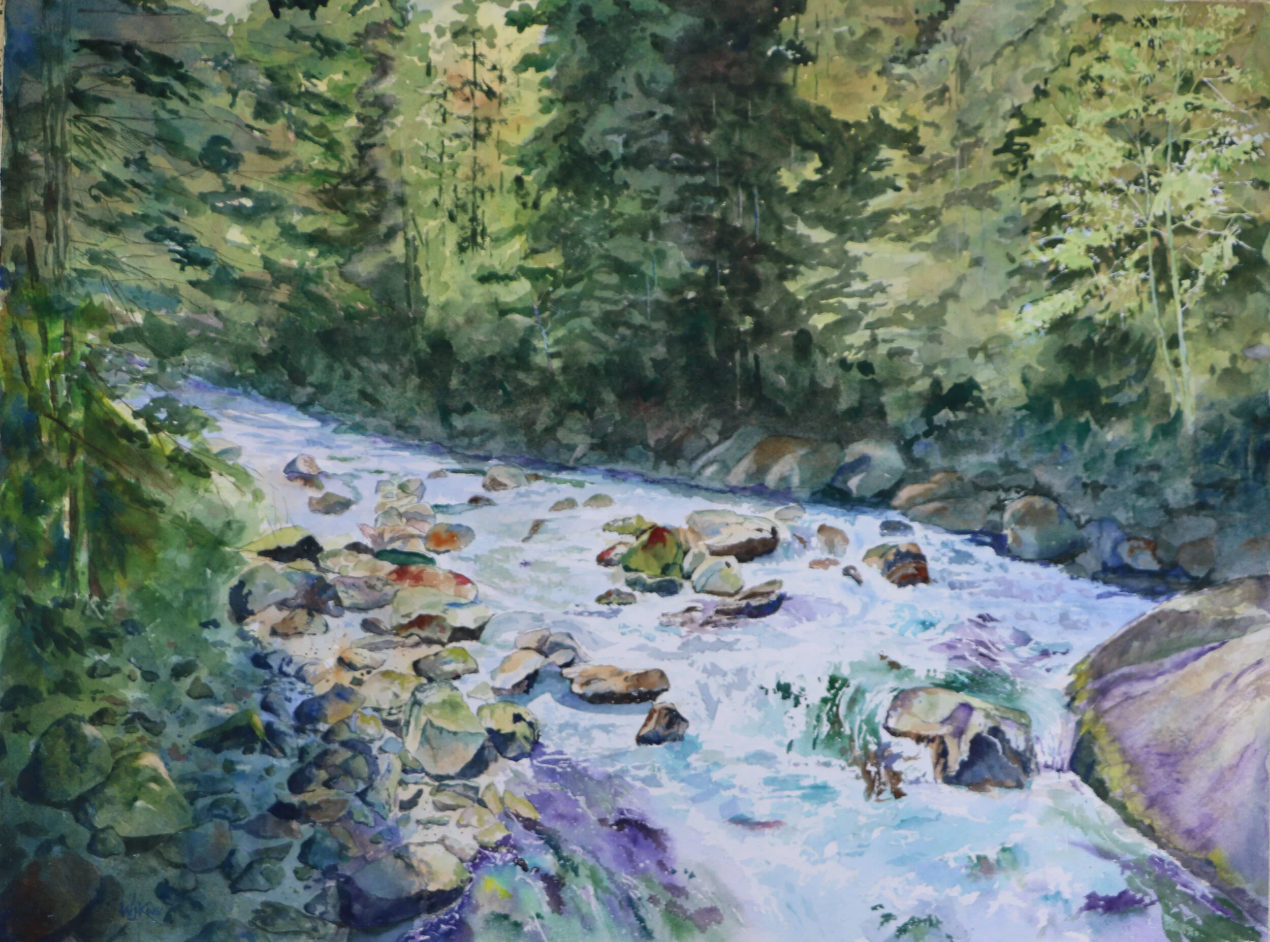 "Snoqualmie Middle Fork" - 21 X 30 inches - $600