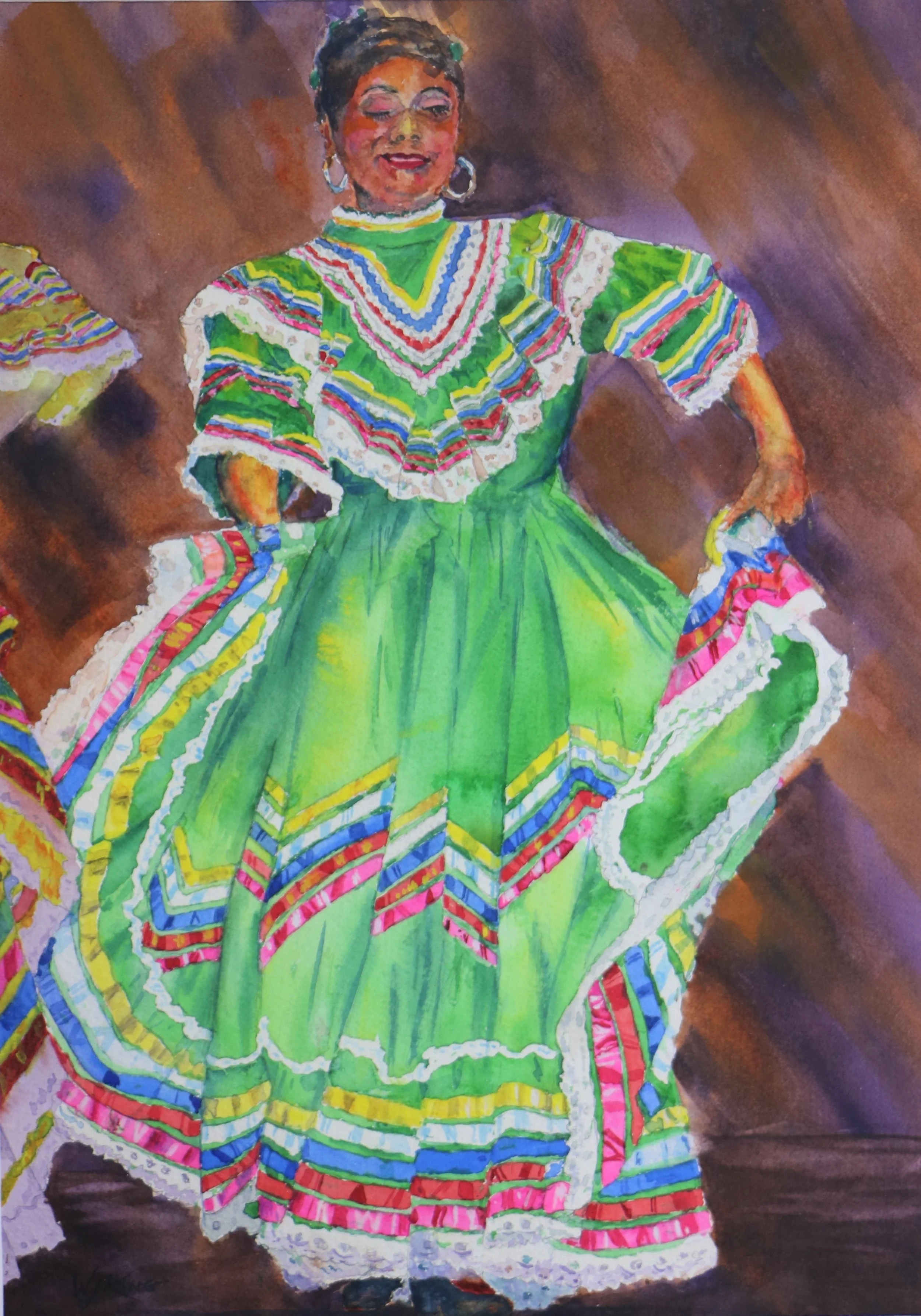Mexican Dancer 2 - 9 1/2 X 14 inches - $500