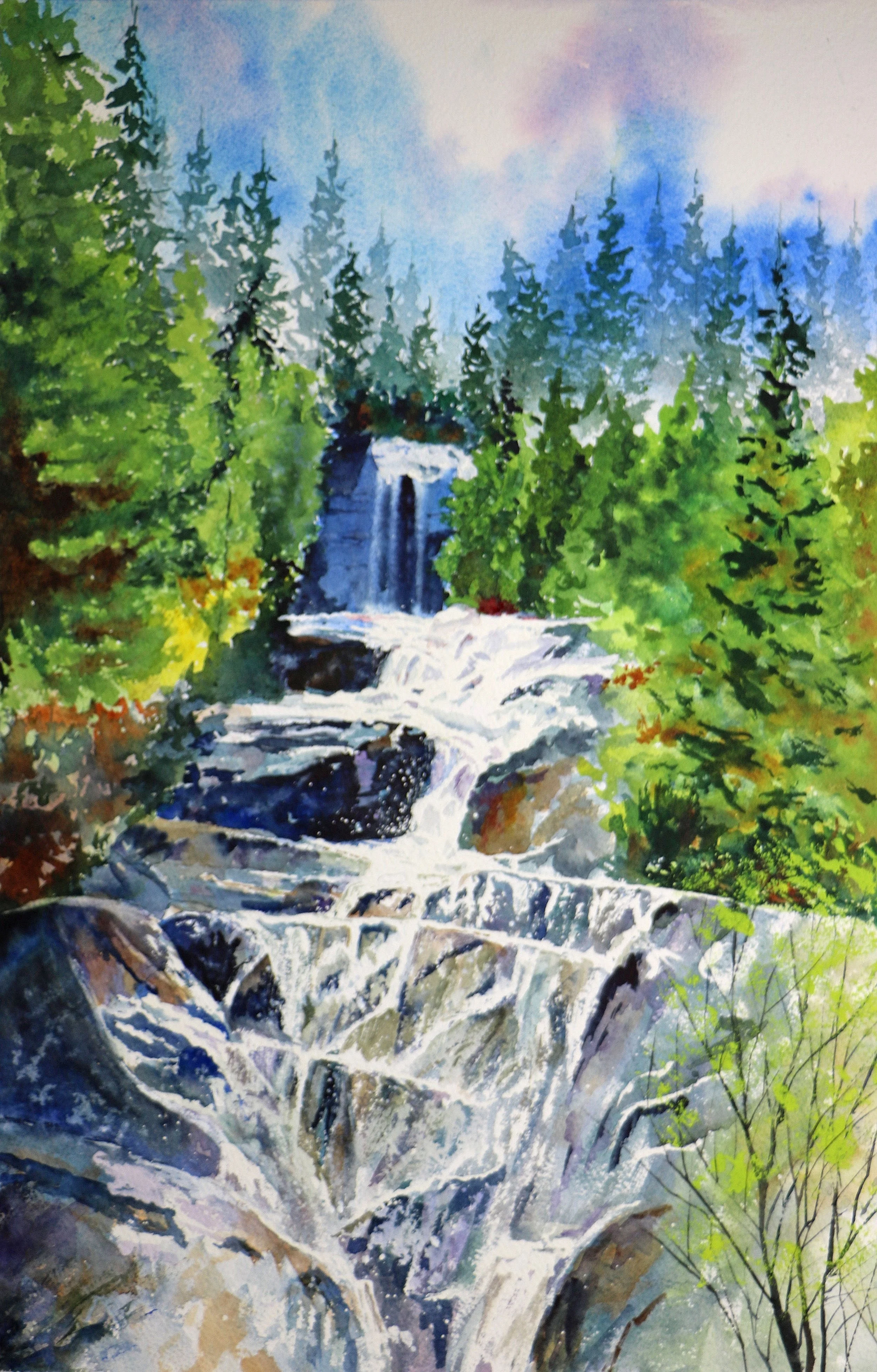 "Tin Cup Joe Falls" - 13 1/2 X 21 inches - $500