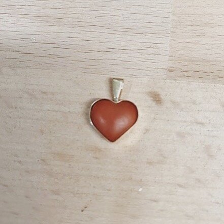 Happy weekend ❤️ 100% handmade gold setting and bail to protect this beautiful red coral heart
