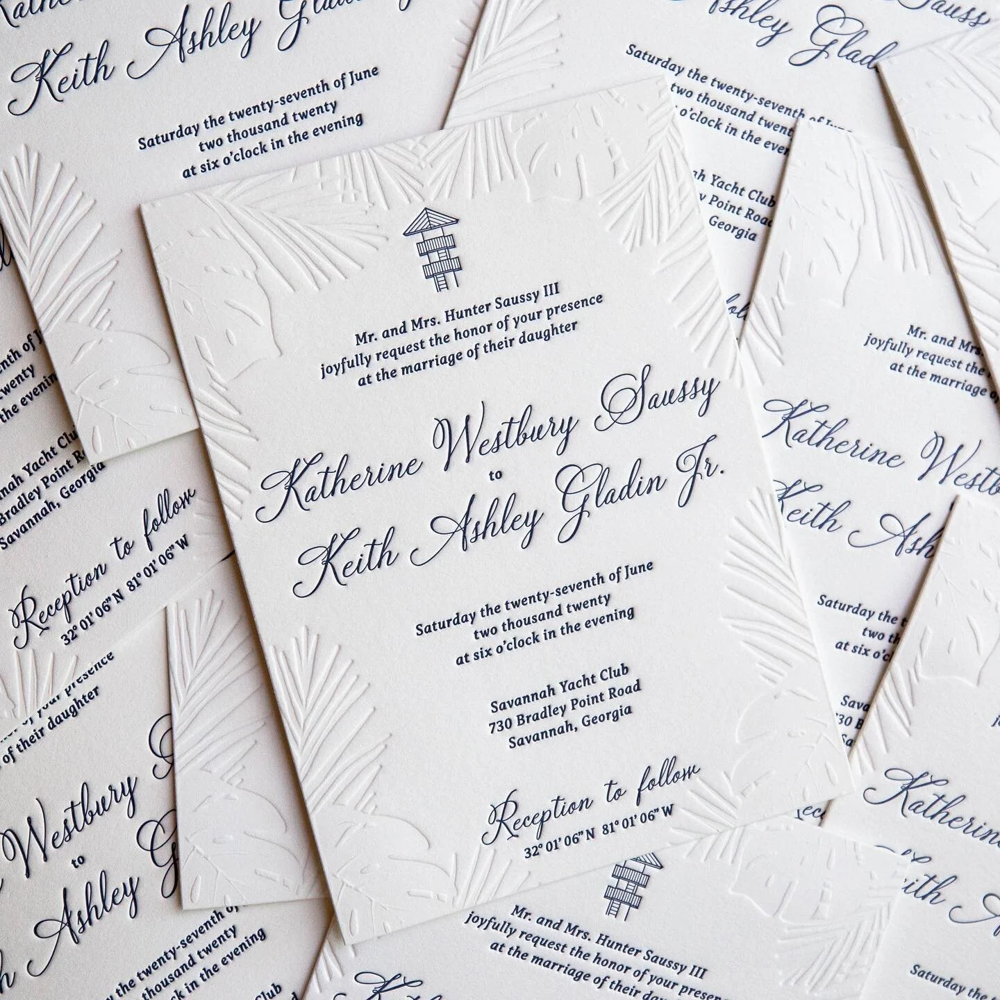 2 more days until these love birds say &ldquo;I do&rdquo;

This tropical foliage and custom venue icon set the tone for this coastal soir&eacute;e. But what I love most about this suite are all the details and finishing touches that we included. 

St