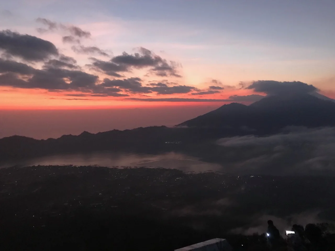 Sun rising behind Mt. Agung
