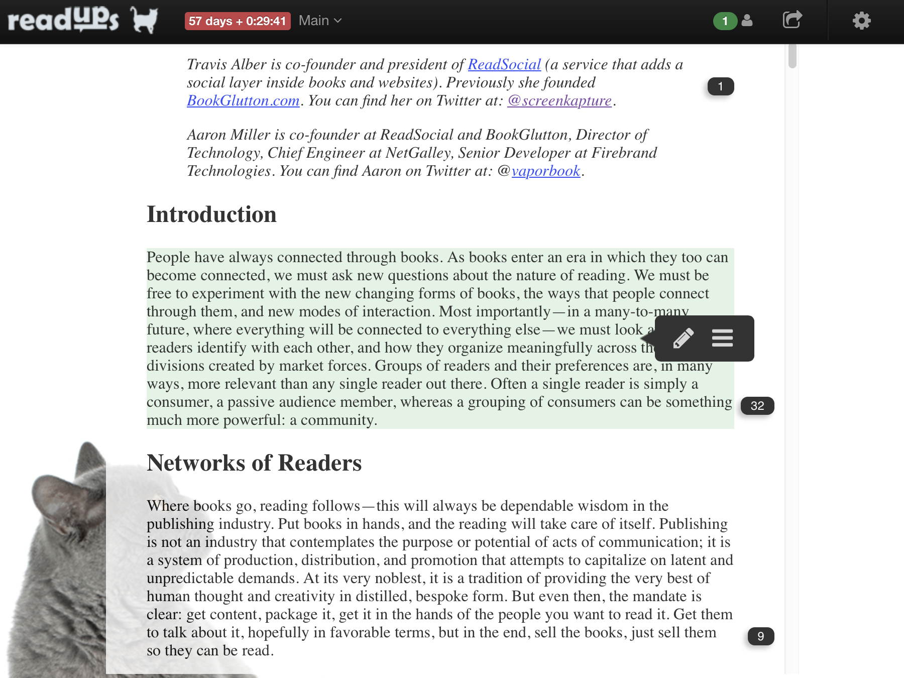 Paragraph-level comments