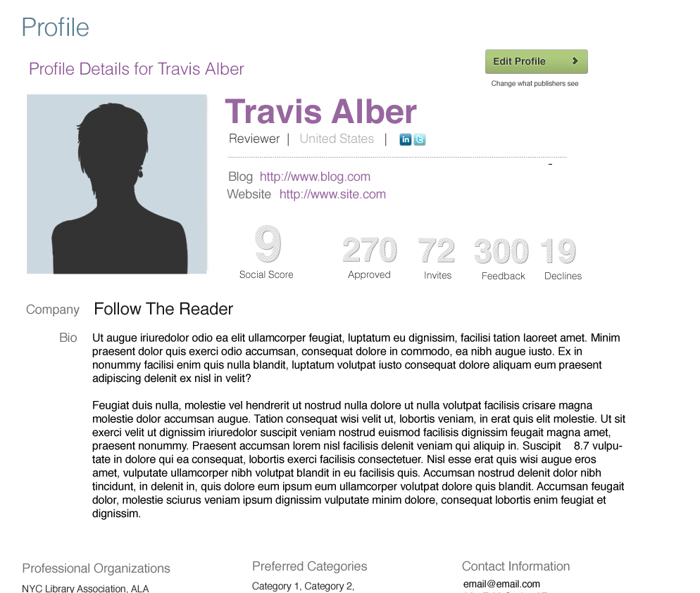 Profile Page