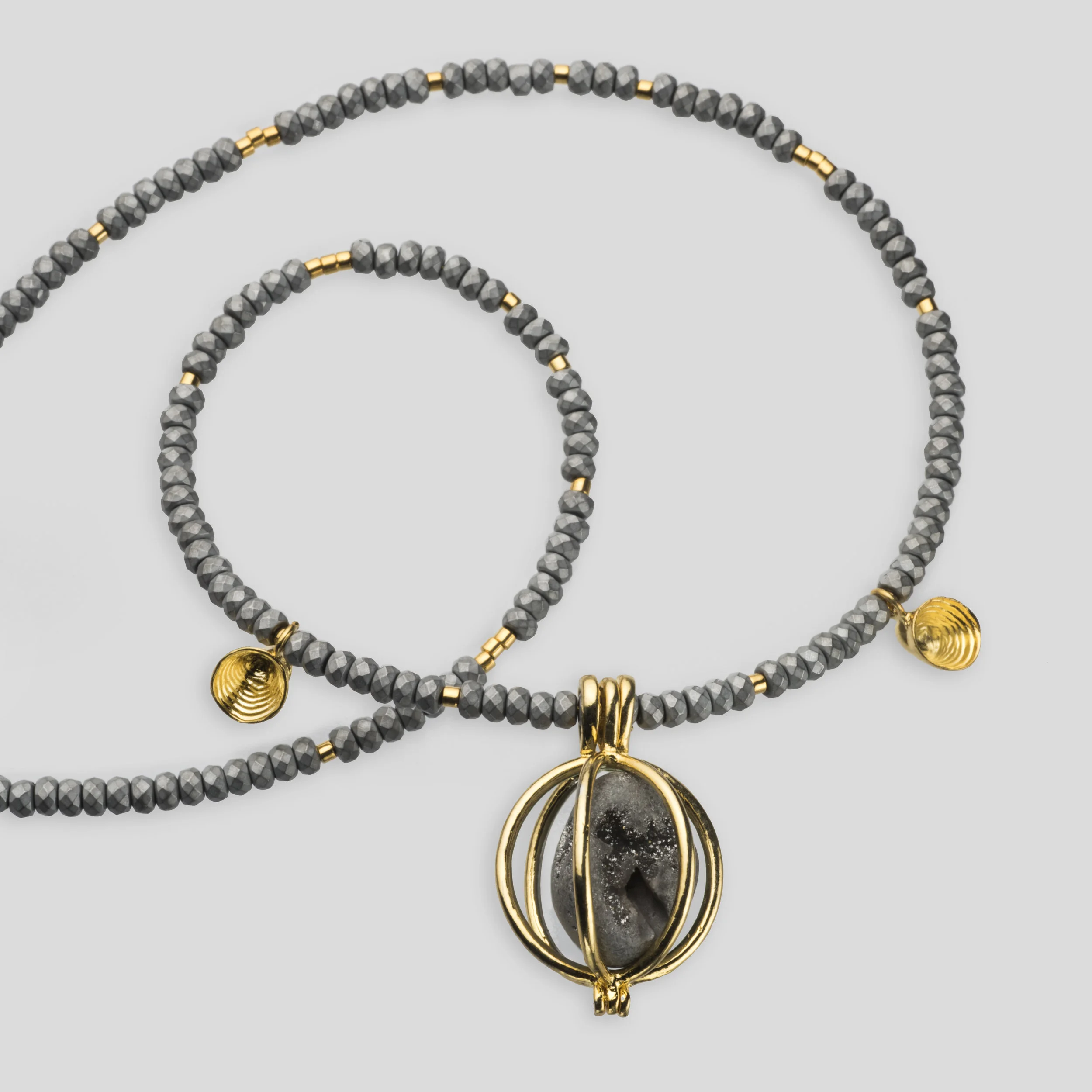 S-62 Light & Seascape "cage" necklace