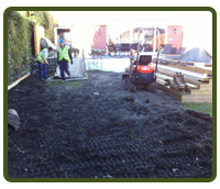 STEP 1 Excavation of the existing soils/turf up to a depth of 100mm depending on ground conditions. STEP 2 Installation of a 100mm x 75mm tanalised timber, this will be staked into the ground and installed around the perimeter of the proposed lawn area. Excavation of the existing soils/turf up to a depth of 100mm depending on ground conditions.