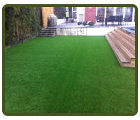 STEP 10 Certain artificial grass would need to be kiln dried with sand brushed into it to help the grass stay upright.