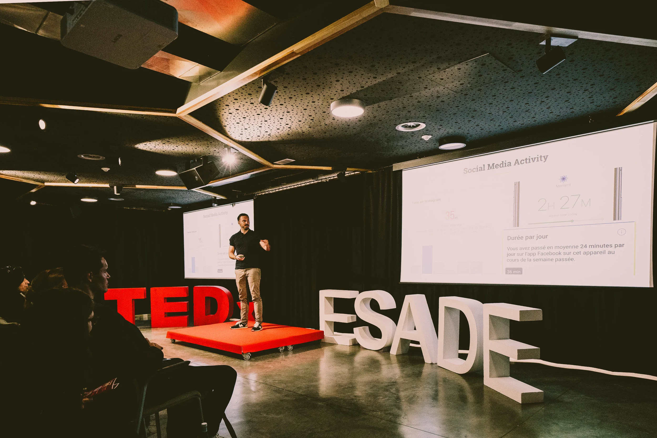 TEDx talk. esade campus. Barcelona. spain.
