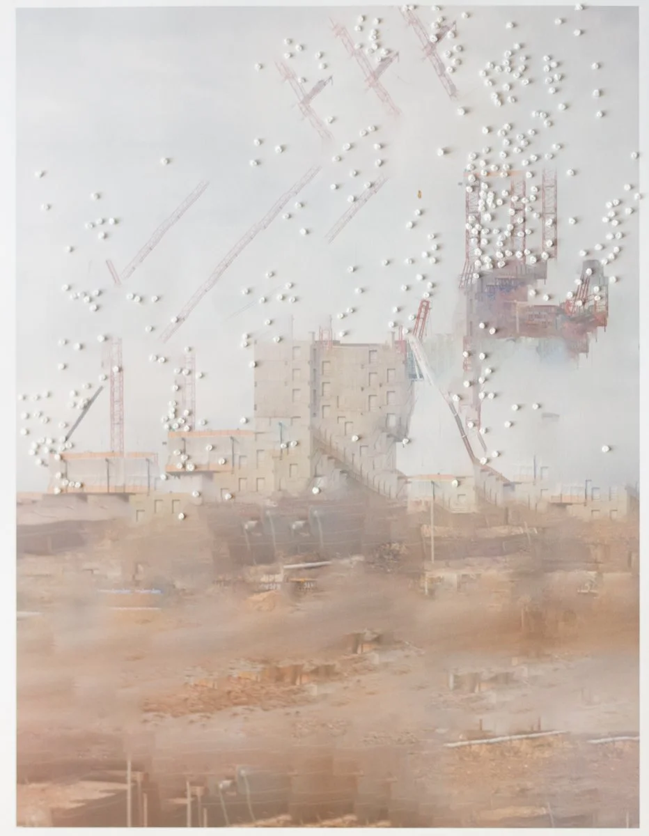 Pet Milk #01, 2025, inkjet and thread on paper, 11” x 8.5”