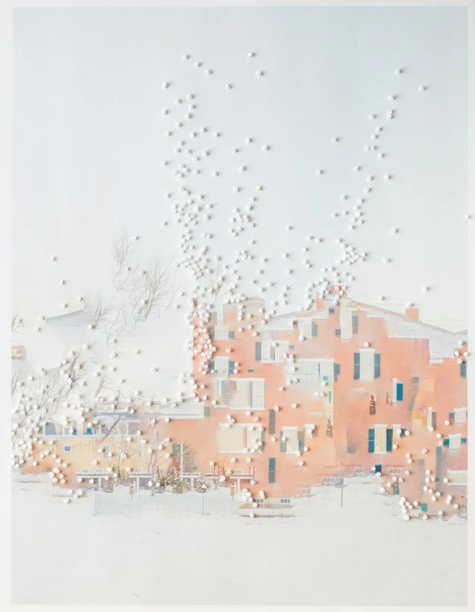 Pet Milk #06, 2025, inkjet and thread on paper, 11” x 8.5”