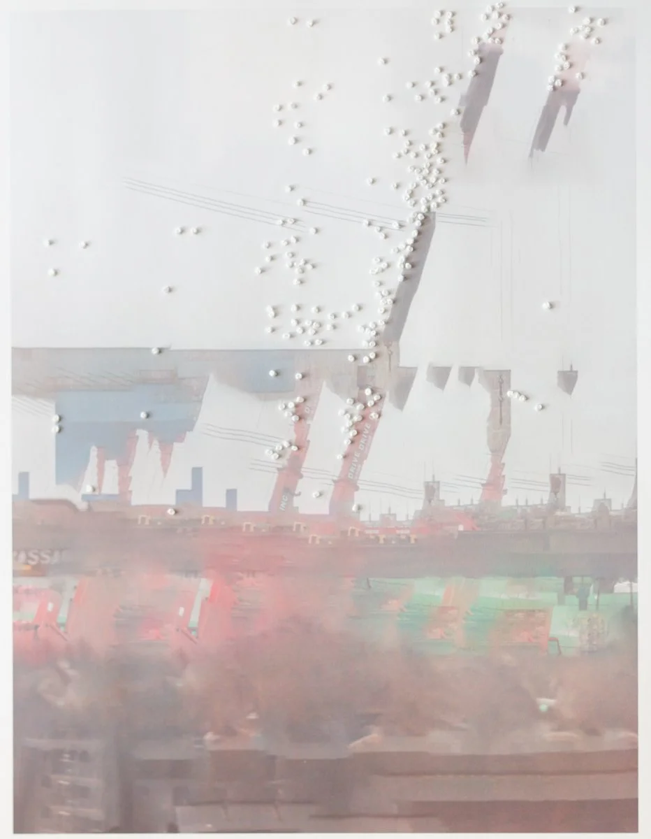 Pet Milk #08, 2025, inkjet and thread on paper, 11” x 8.5”