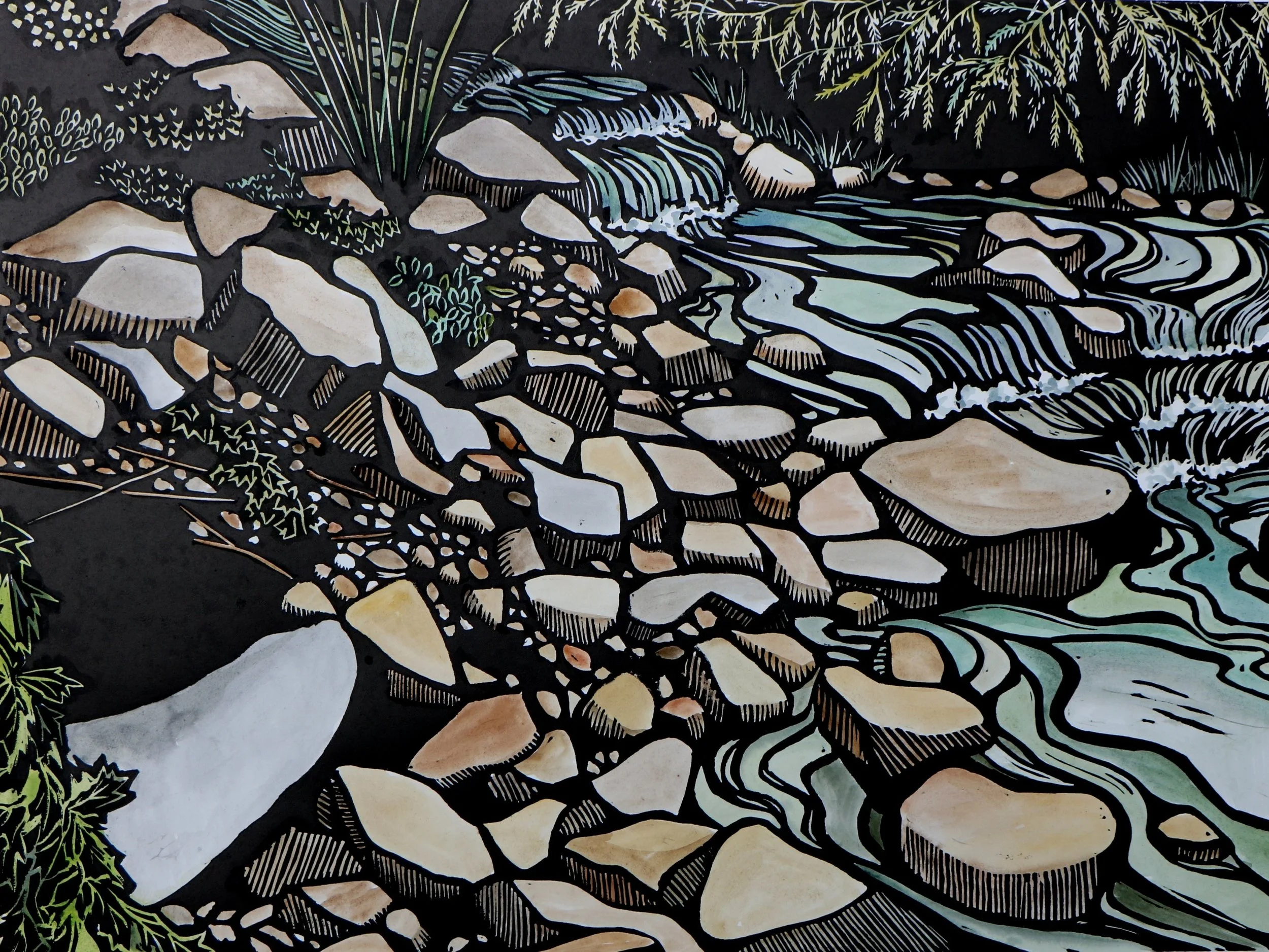 River Run I  - Image size 18" x 24"