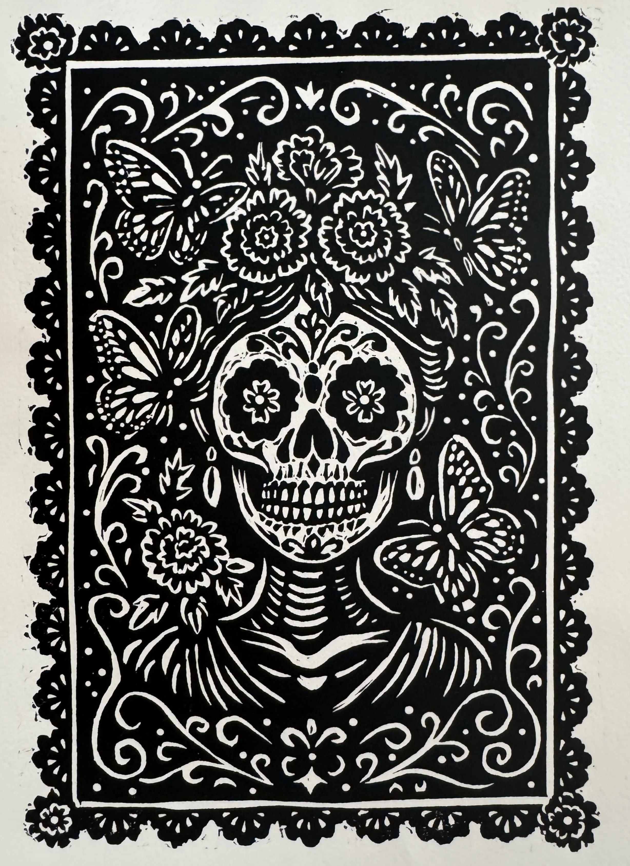 Remembrance, Linocut, Edition variable of 25