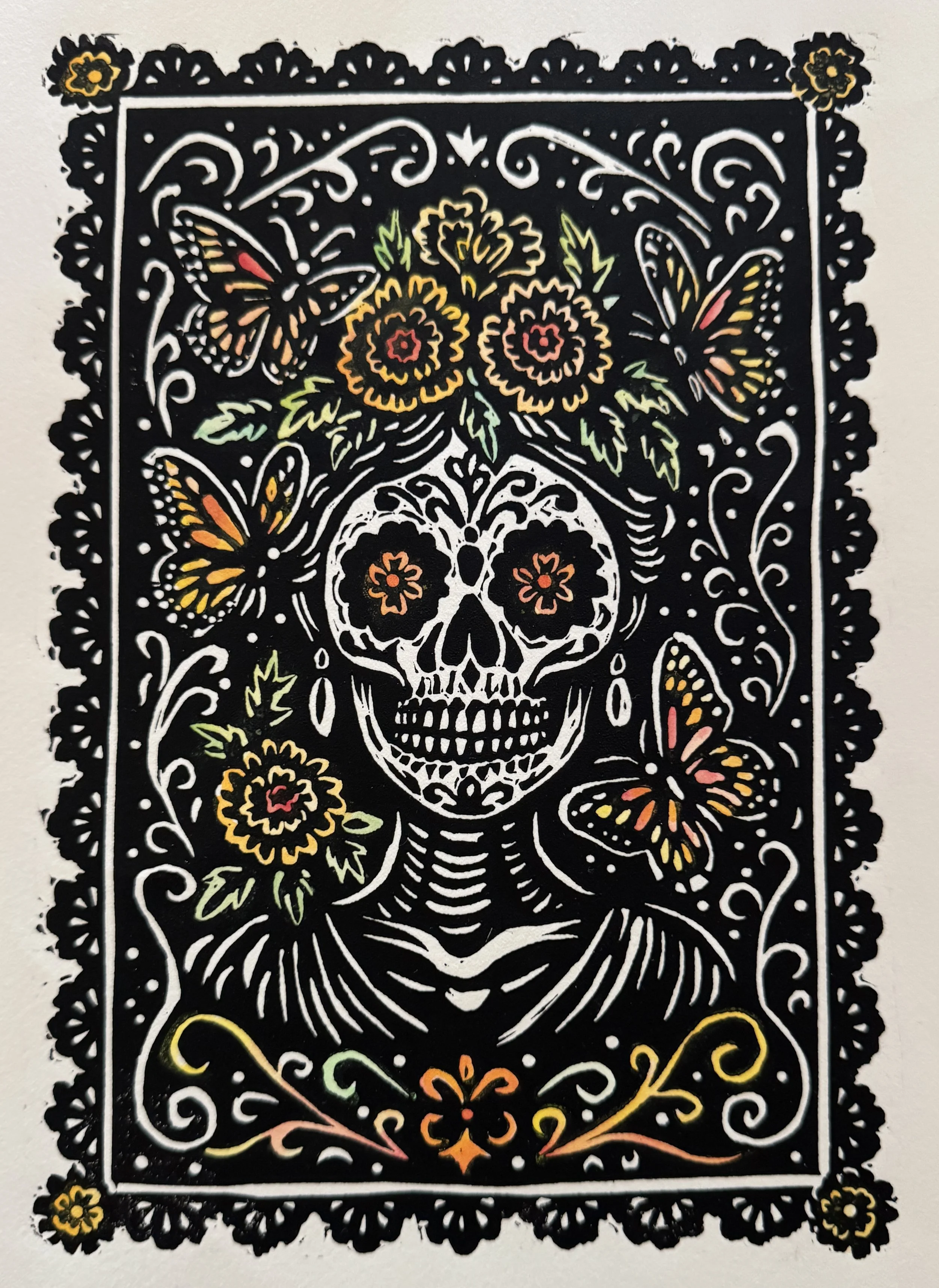 Remembrance, Linocut, Edition Variable of 25