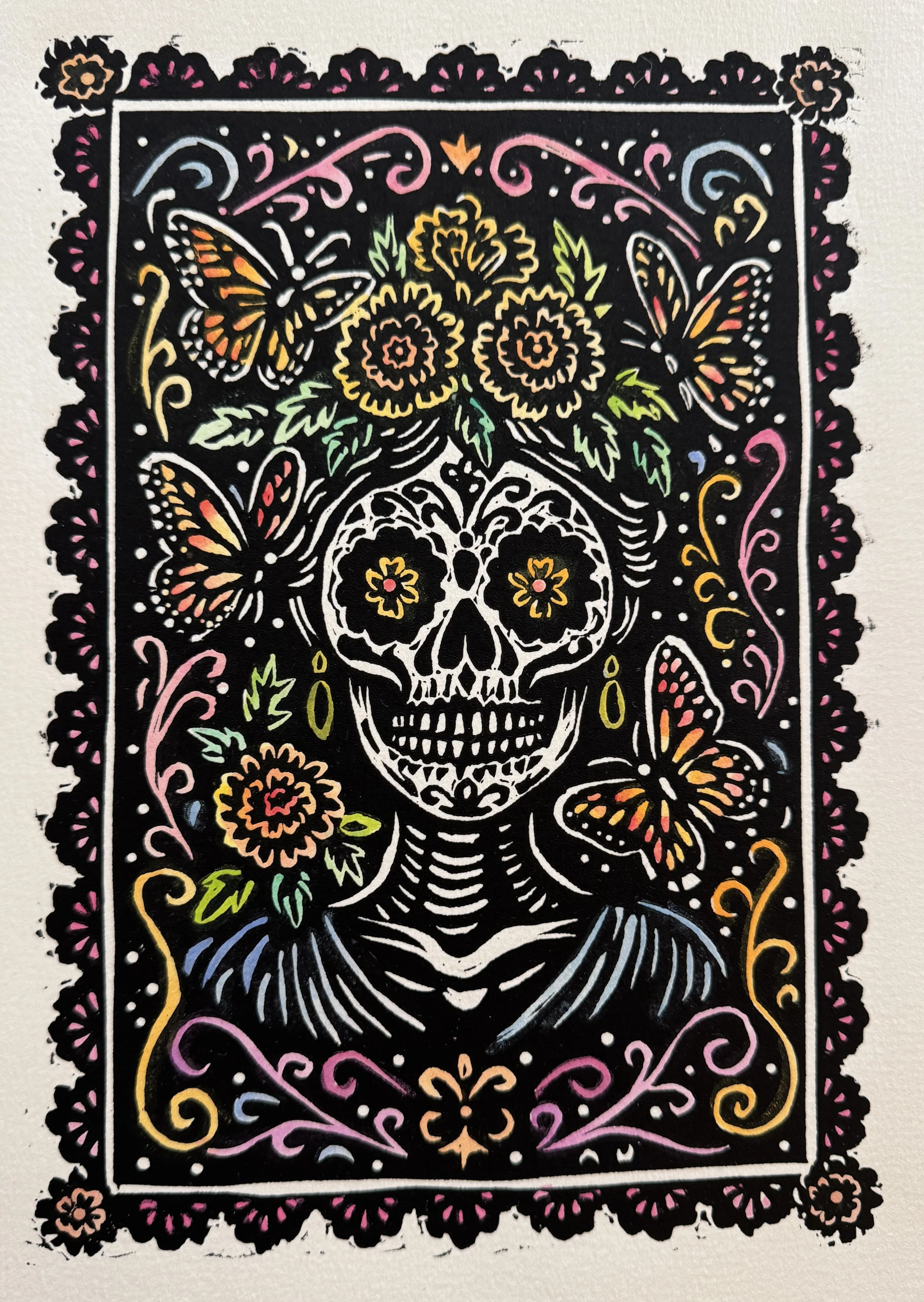 Remembrance, Linocut, Edition variable of 25