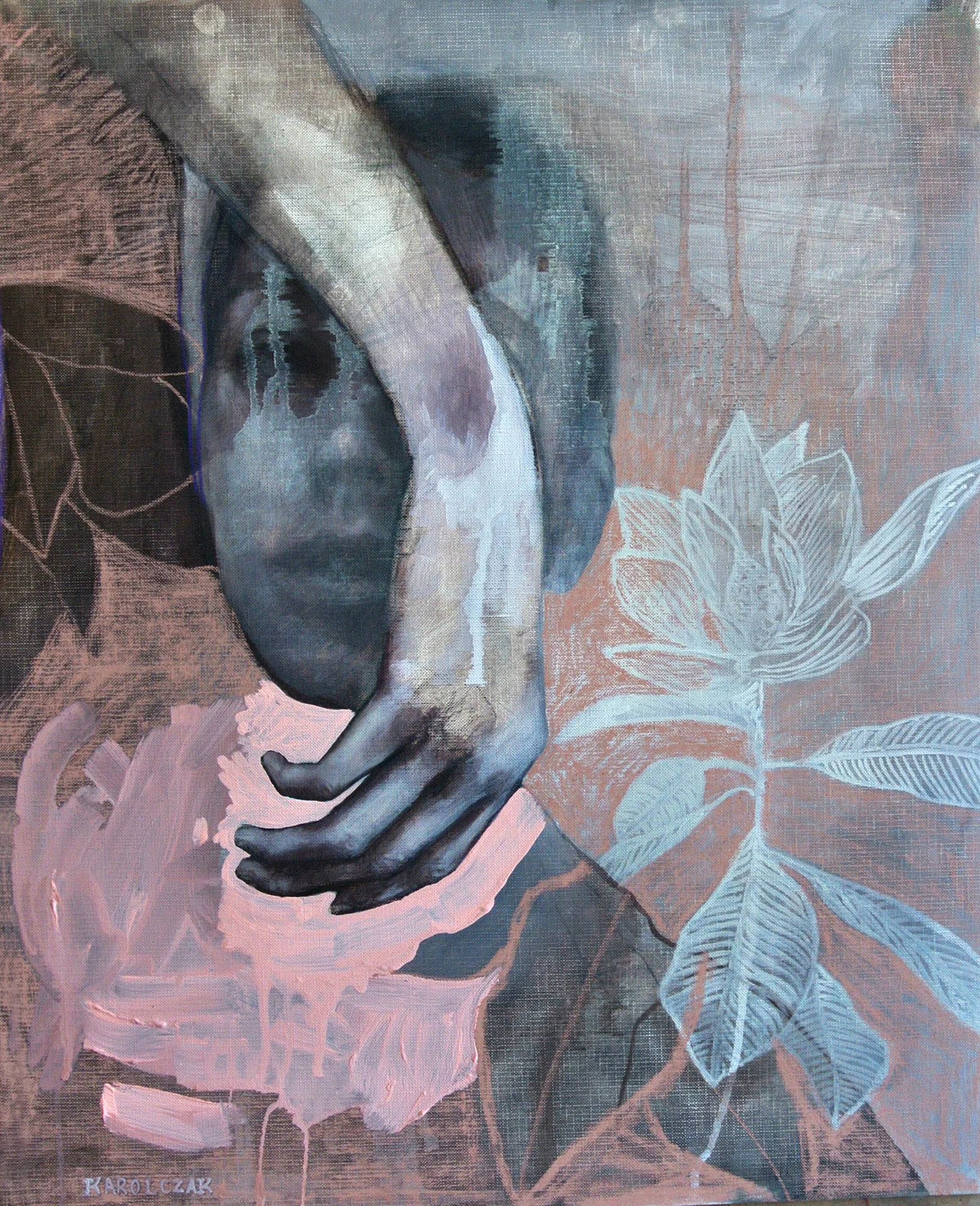Overexposed Charcoal & oil on canvas paper. 16" x 20", 2016 Available in store